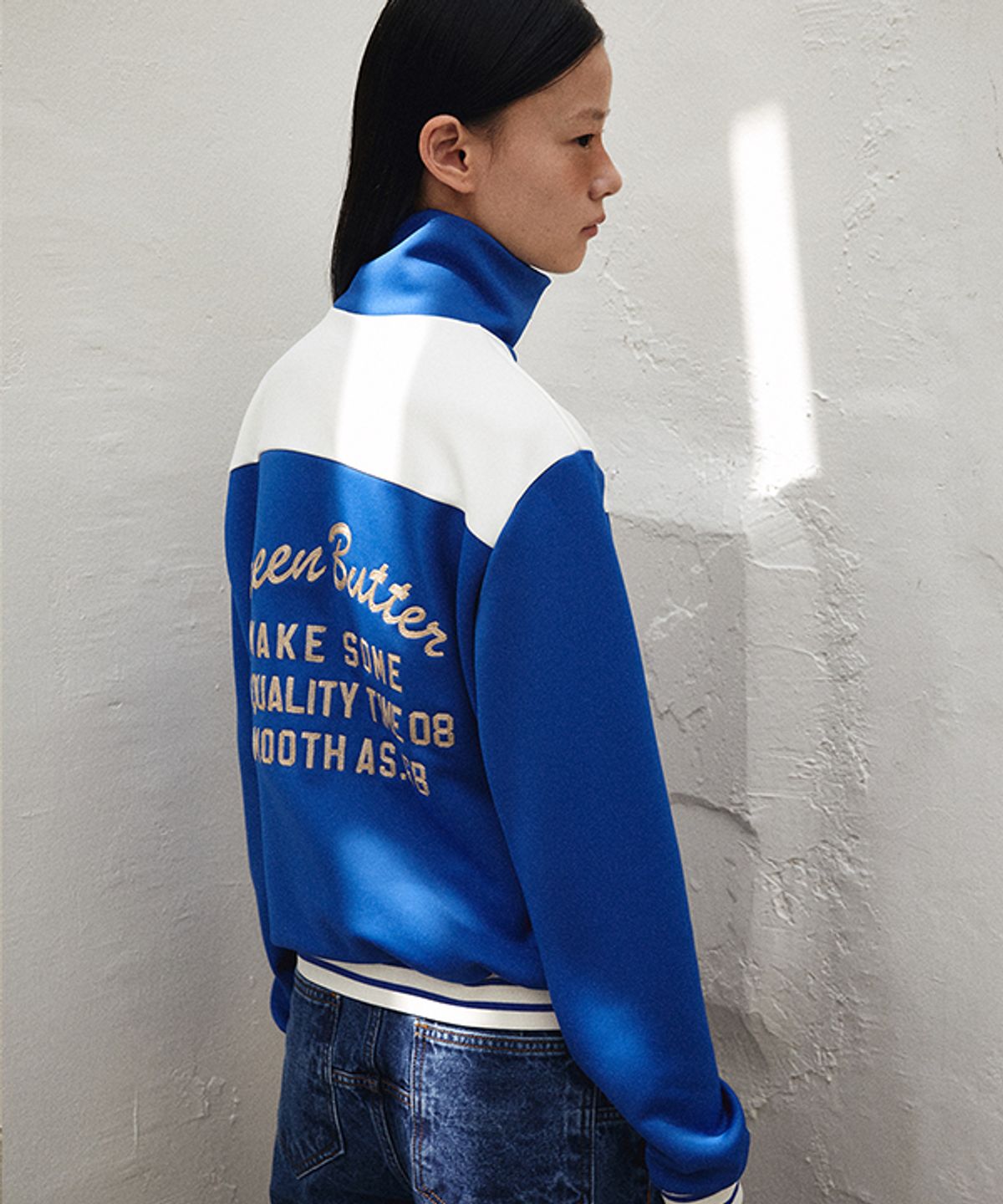 그린버터(GREENBUTTER) Western Chain Track Jacket (Blue)