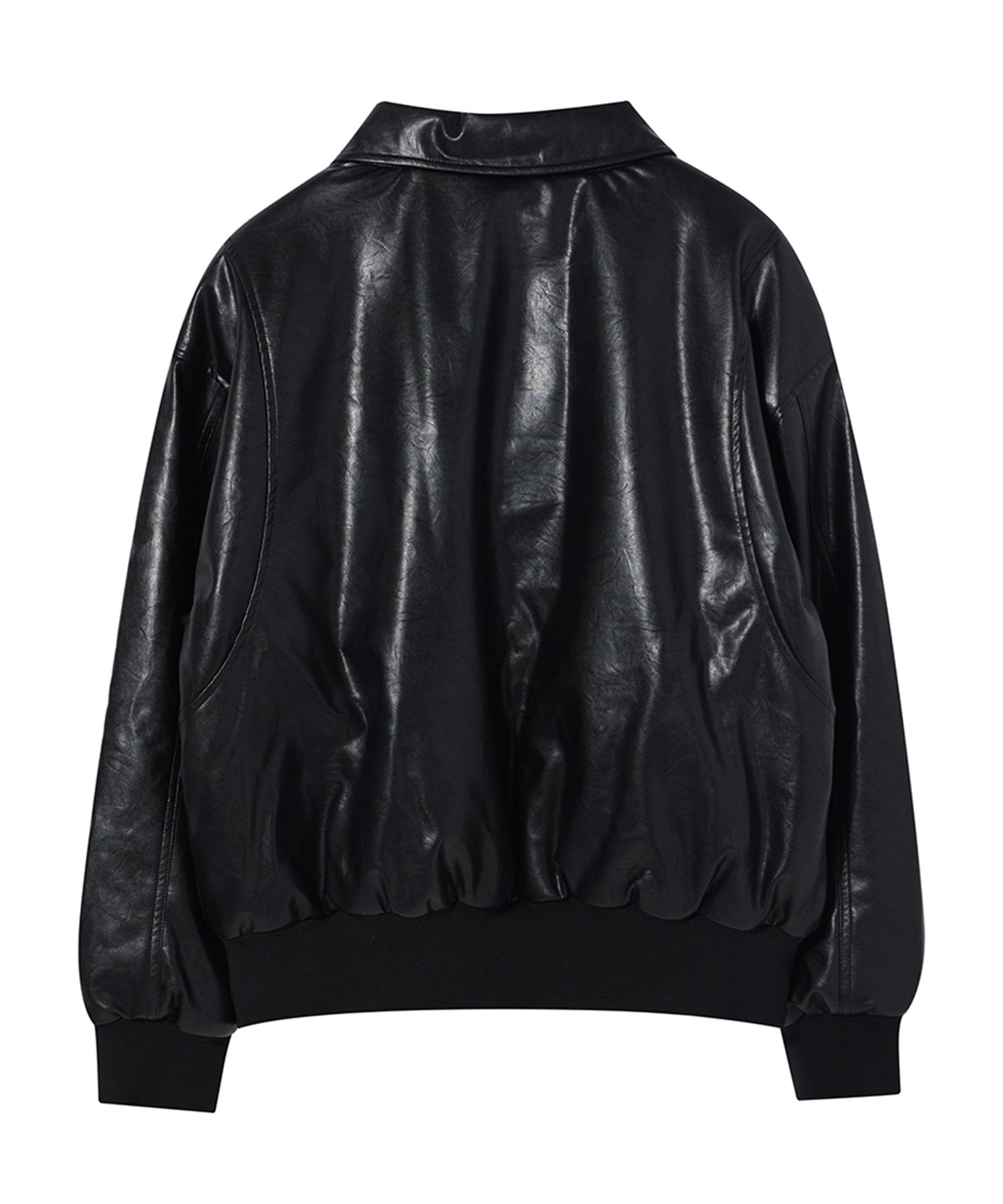 ジャケット・アウター SUPERSUB Leather Jumper musinsa MUSINSA | YOUHEE LOOSE FIT LEATHER JUMPER BLACK