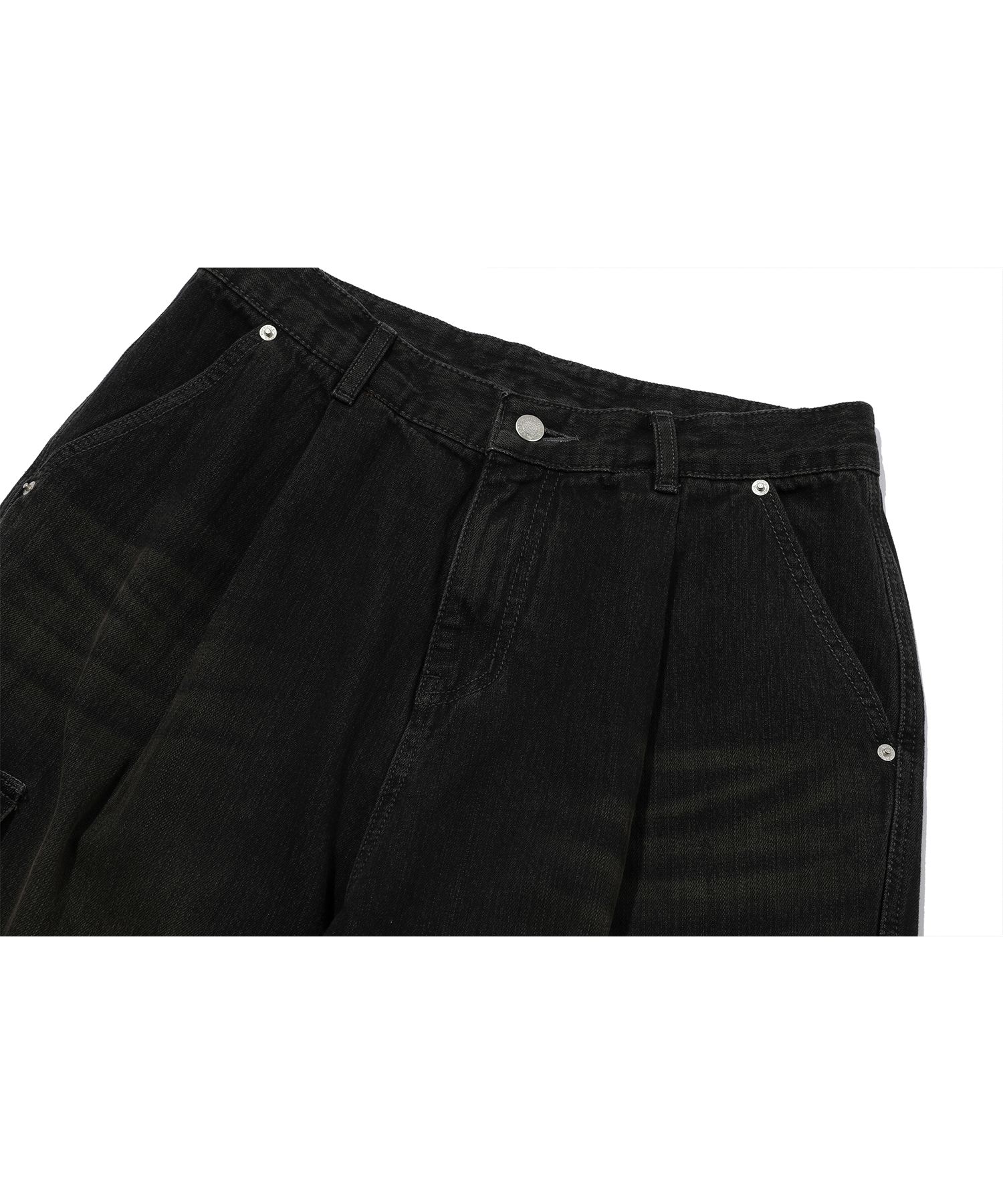 MUSINSA | CPGN STUDIO Wide cut cargo denim pants black brown