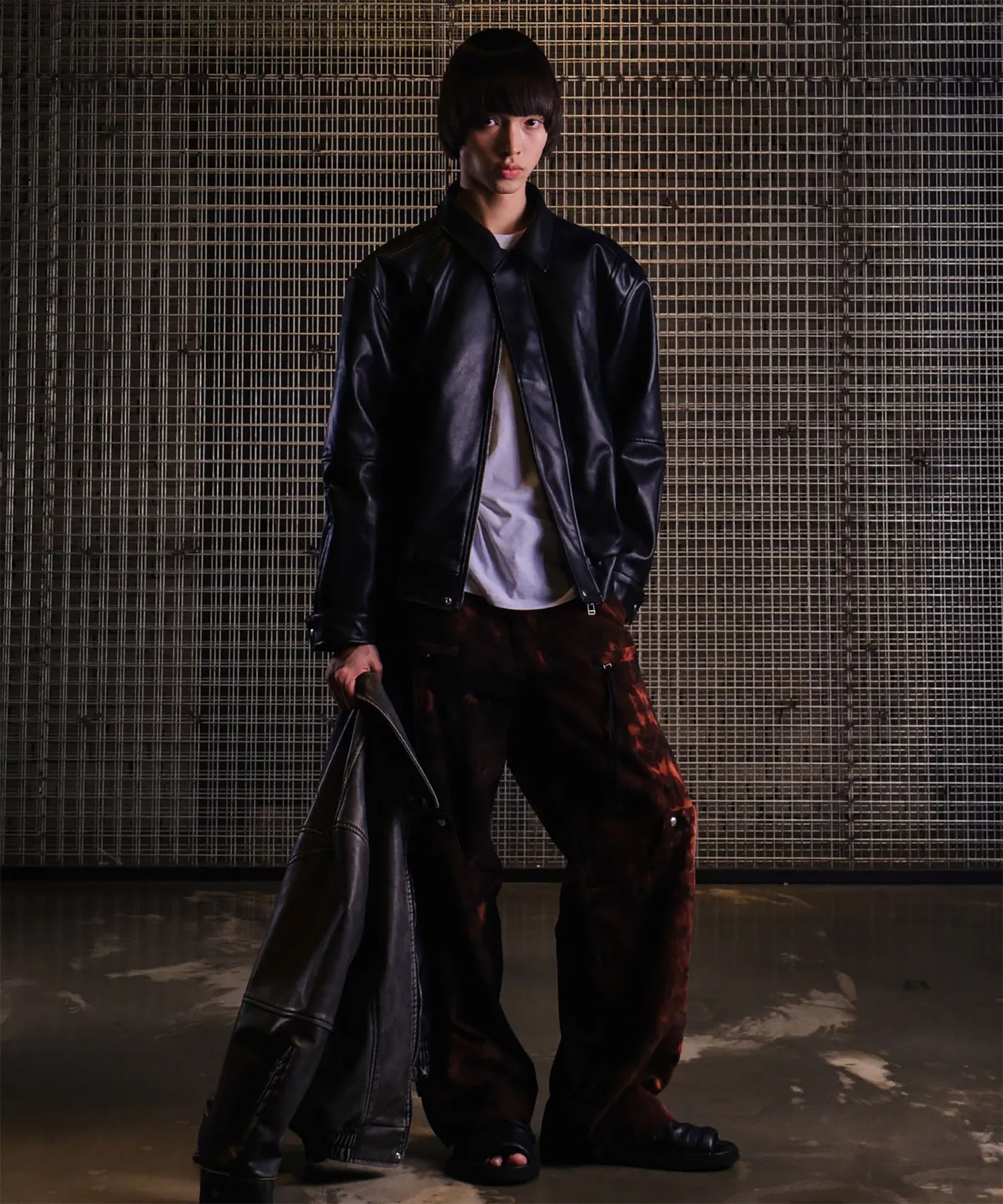MUSINSA | DWS COMPANY Vegan Leather Division Jacket (Black)