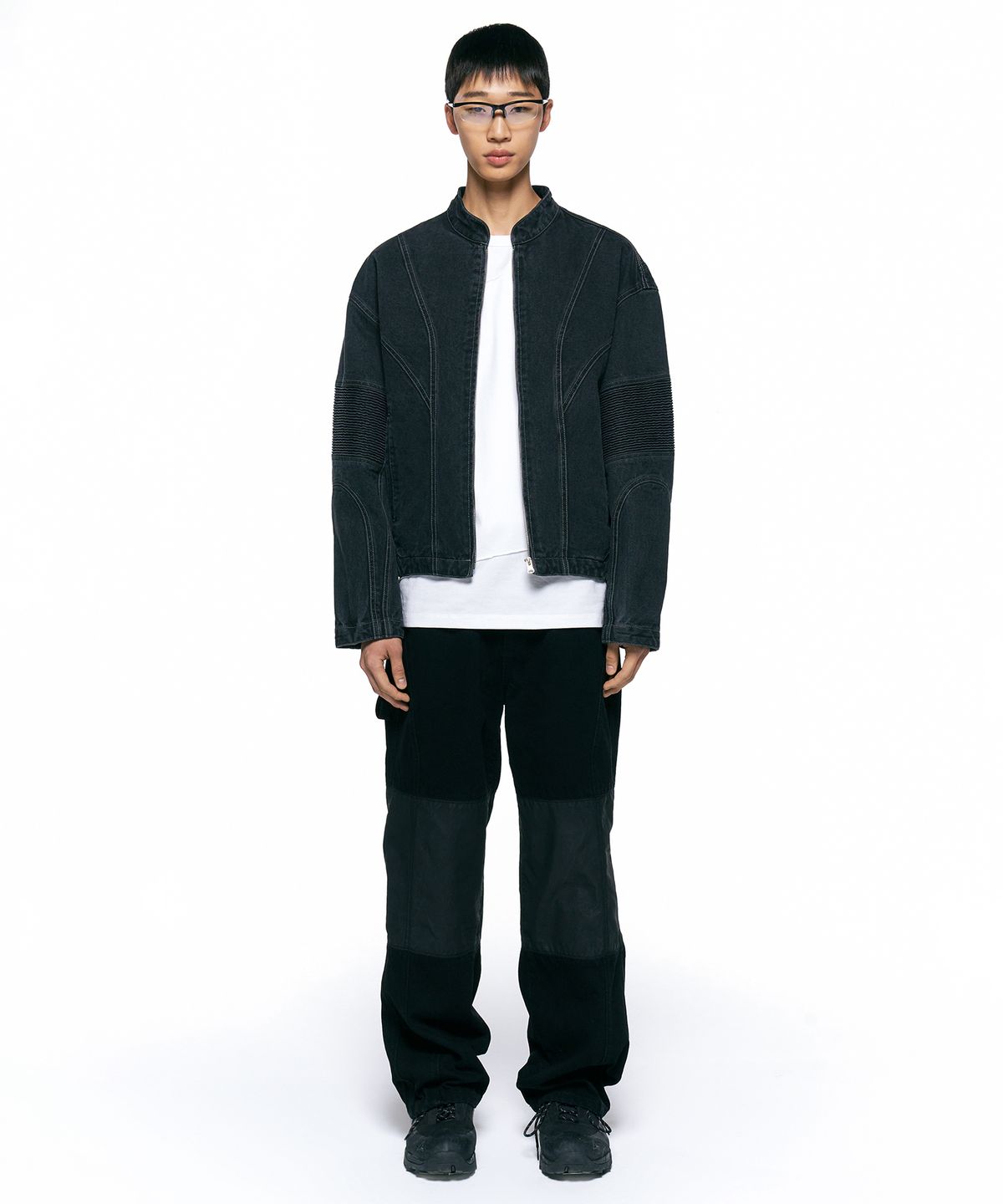인사일런스(INSILENCE) 스모킹 페이드 데님 자켓 WASHED BLACK