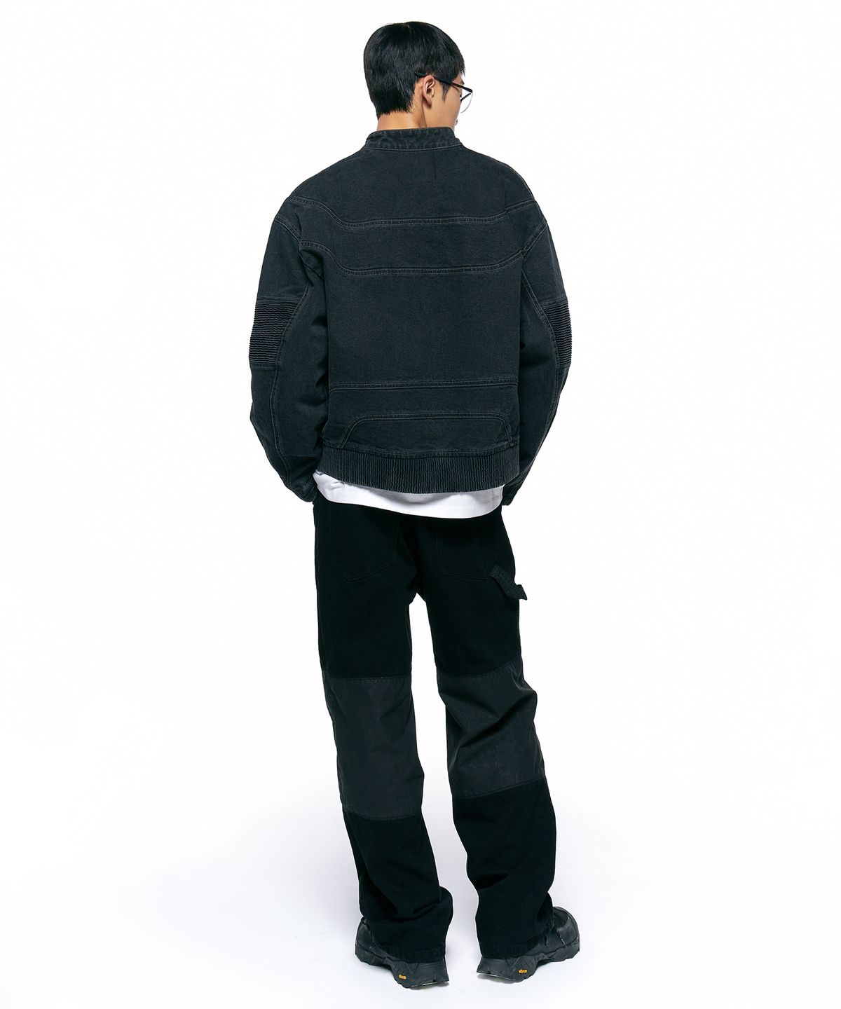 인사일런스(INSILENCE) 스모킹 페이드 데님 자켓 WASHED BLACK