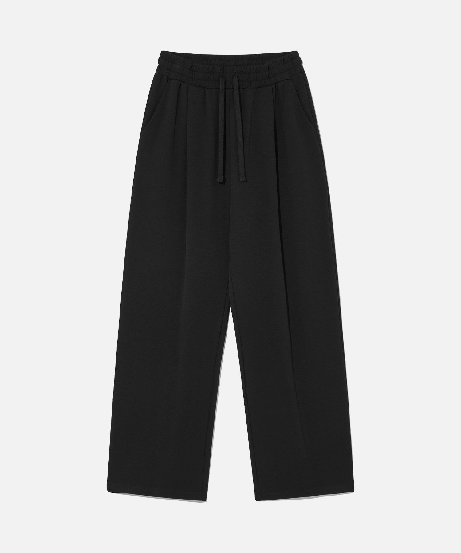 MUSINSA | AGOD One tuck wide sweat pants – black
