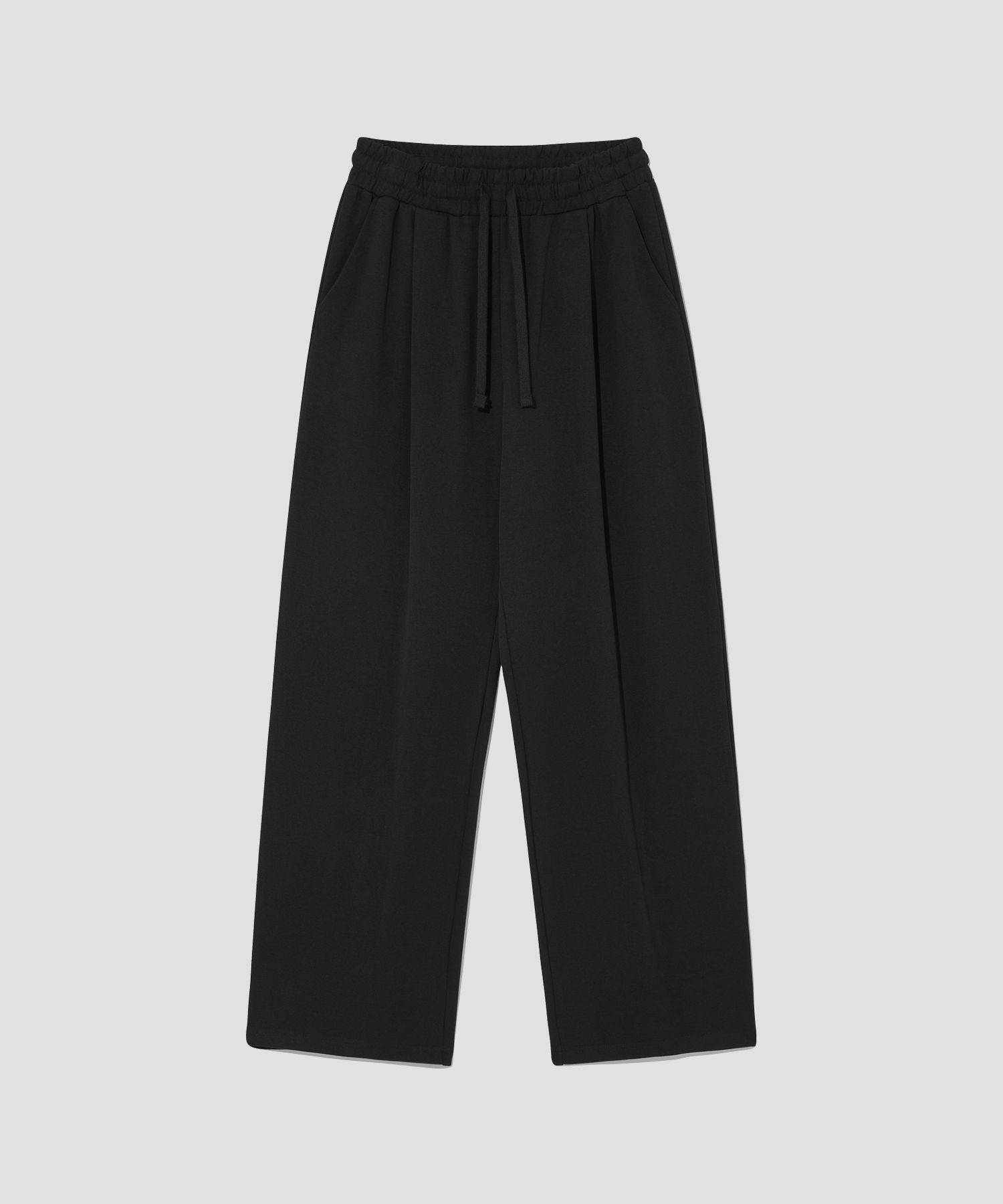 MUSINSA | AGOD One tuck wide sweat pants – black