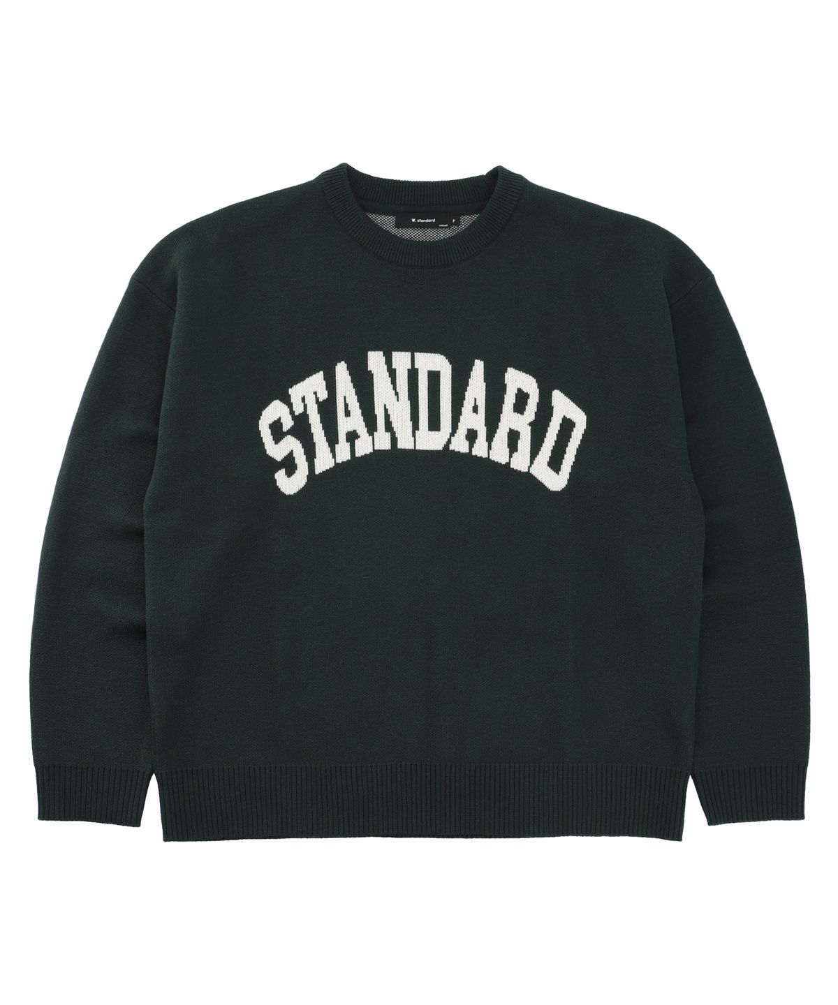 더블유스탠다드(W STANDARD) 베이직 니트 로고 풀오버 [4 COLOR]