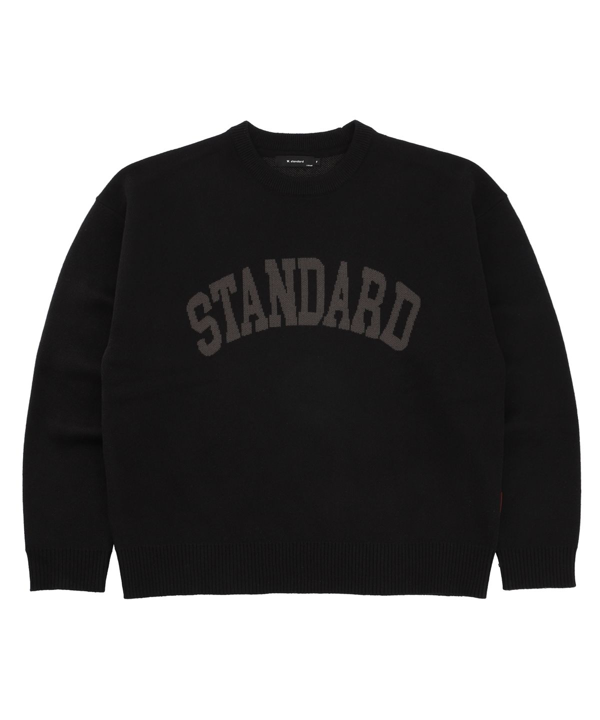더블유스탠다드(W STANDARD) 베이직 니트 로고 풀오버 [4 COLOR]