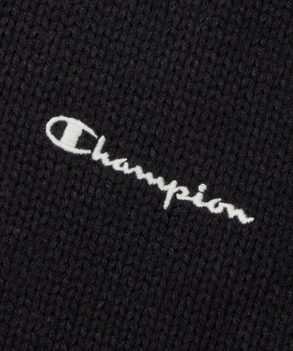 챔피온(CHAMPION) 드랍숄더 워셔블 하이넥 스웨터 Black