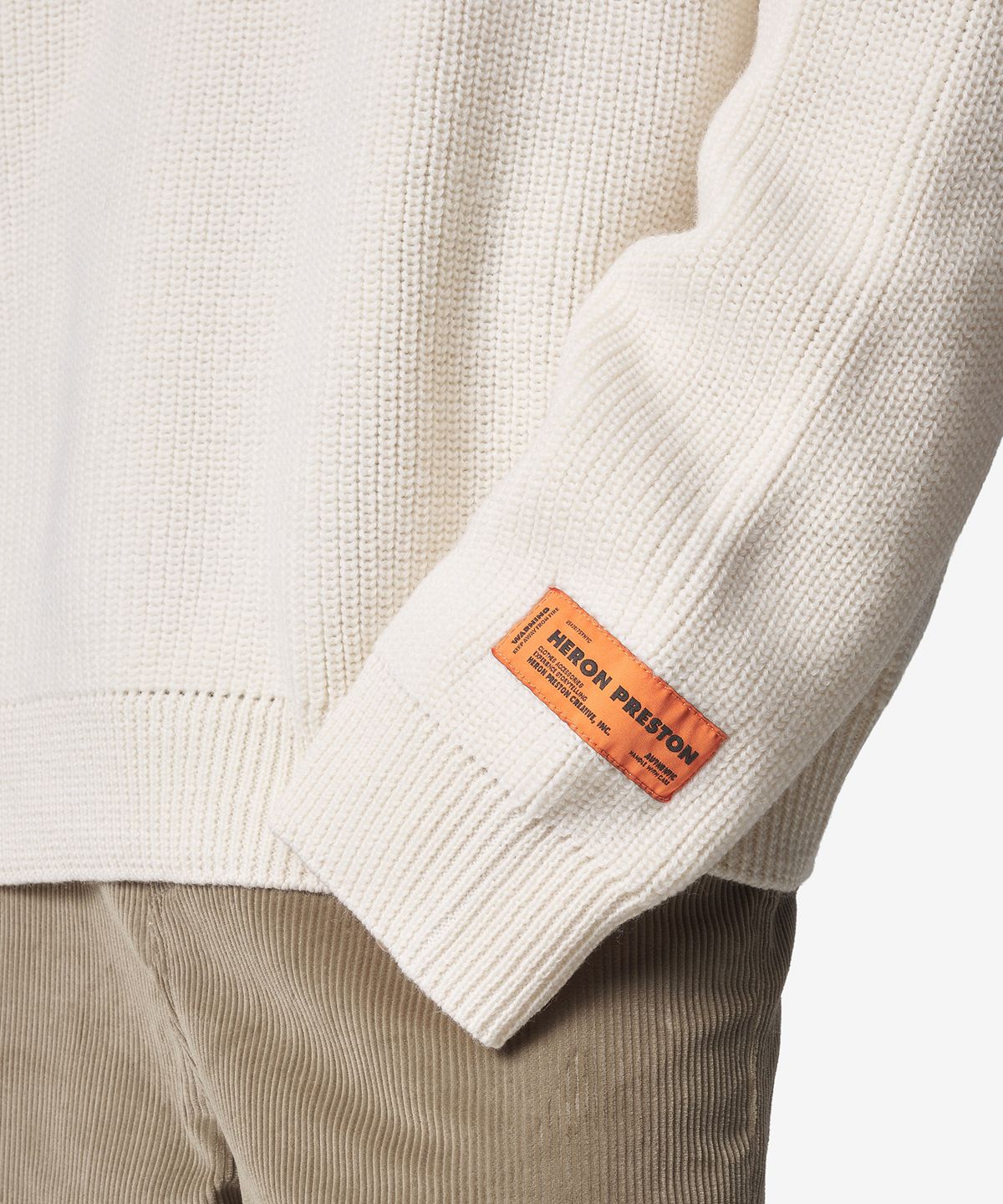 헤론 프레스톤(HERON PRESTON) HPNY 롤넥 스웨터 - 아이보리 / HMHA006F23KNI0010410