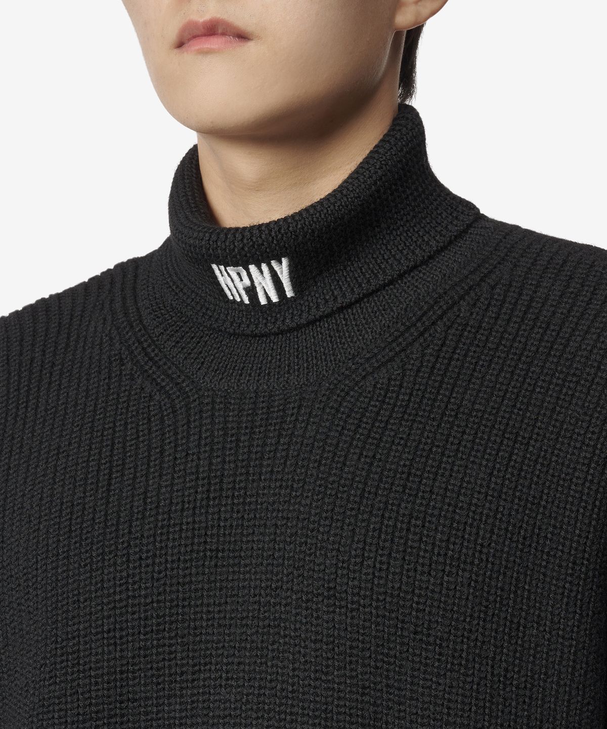 헤론 프레스톤(HERON PRESTON) HPNY 롤넥 스웨터 - 블랙 / HMHA006F23KNI0011001