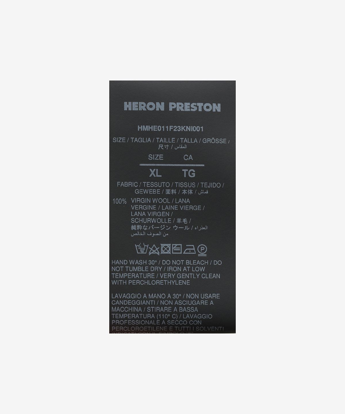 헤론 프레스톤(HERON PRESTON) 슈레드 크루넥 니트 - 블랙 / HMHE011F23KNI0011001