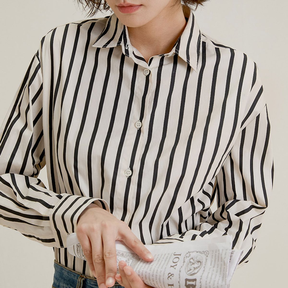 랭썬(LANGSON) LS_French vintage striped shirt