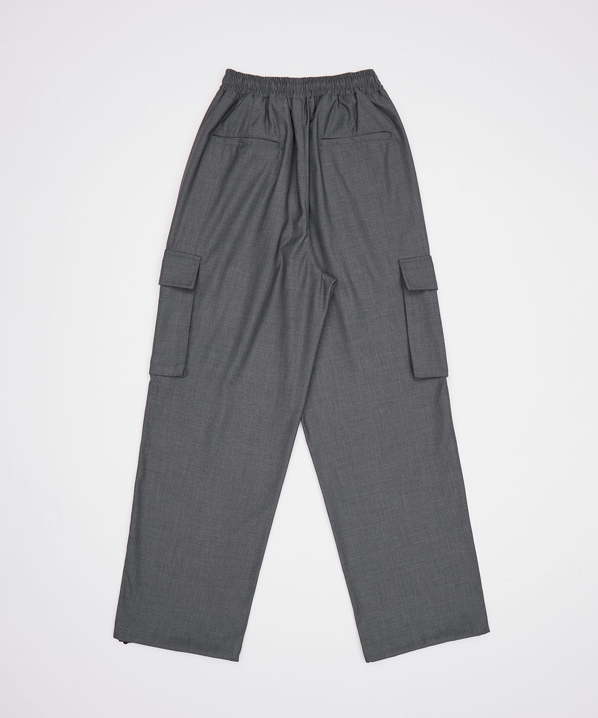 디스펑트(DYSFUNCT) Clock Wide String Cargo Jogger Slacks Pants (GRAY)