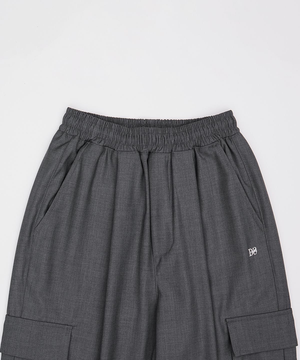 디스펑트(DYSFUNCT) Clock Wide String Cargo Jogger Slacks Pants (GRAY)