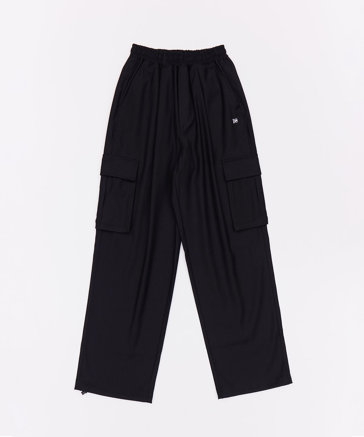 디스펑트(DYSFUNCT) Clock Wide String Cargo Jogger Slacks Pants (BLACK)