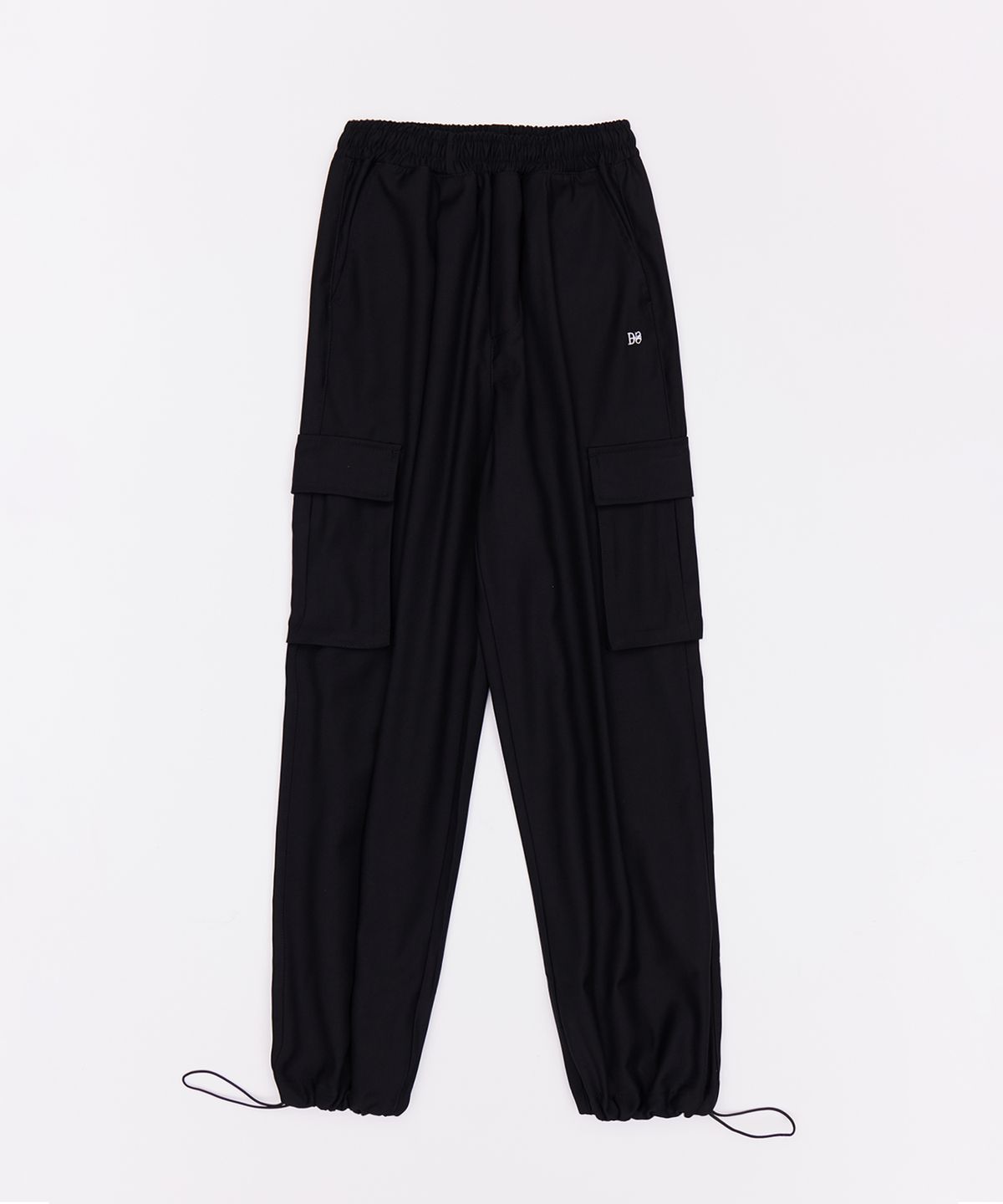 디스펑트(DYSFUNCT) Clock Wide String Cargo Jogger Slacks Pants (BLACK)
