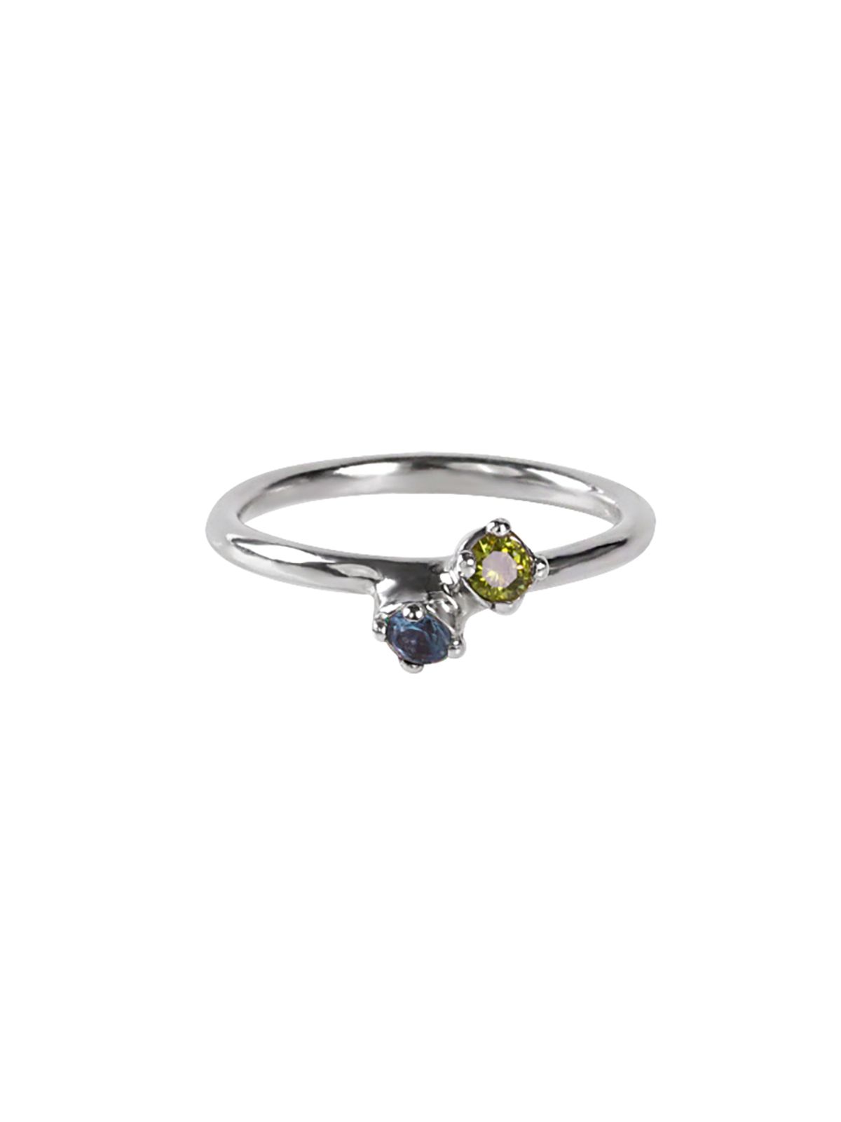 파피(POPPI) Double twist crystal ring (8 colors)