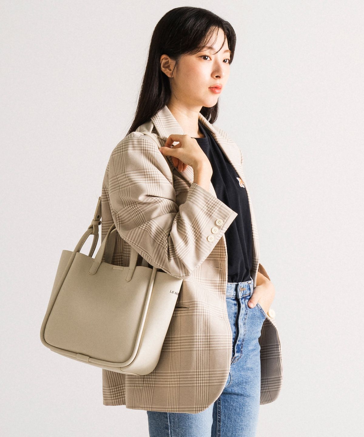 르마인(LEMINE) 파이핑3웨이백(아이보리)
