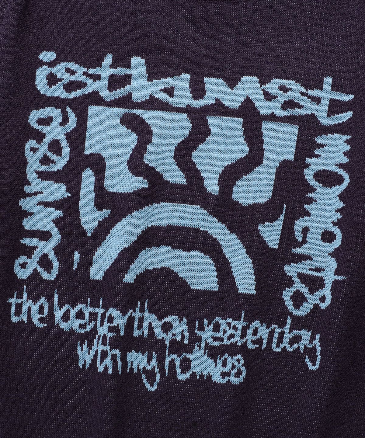 이스트쿤스트(ISTKUNST) SUNRISE STAMP KNIT_PURPLE(IK2DFMK602A)