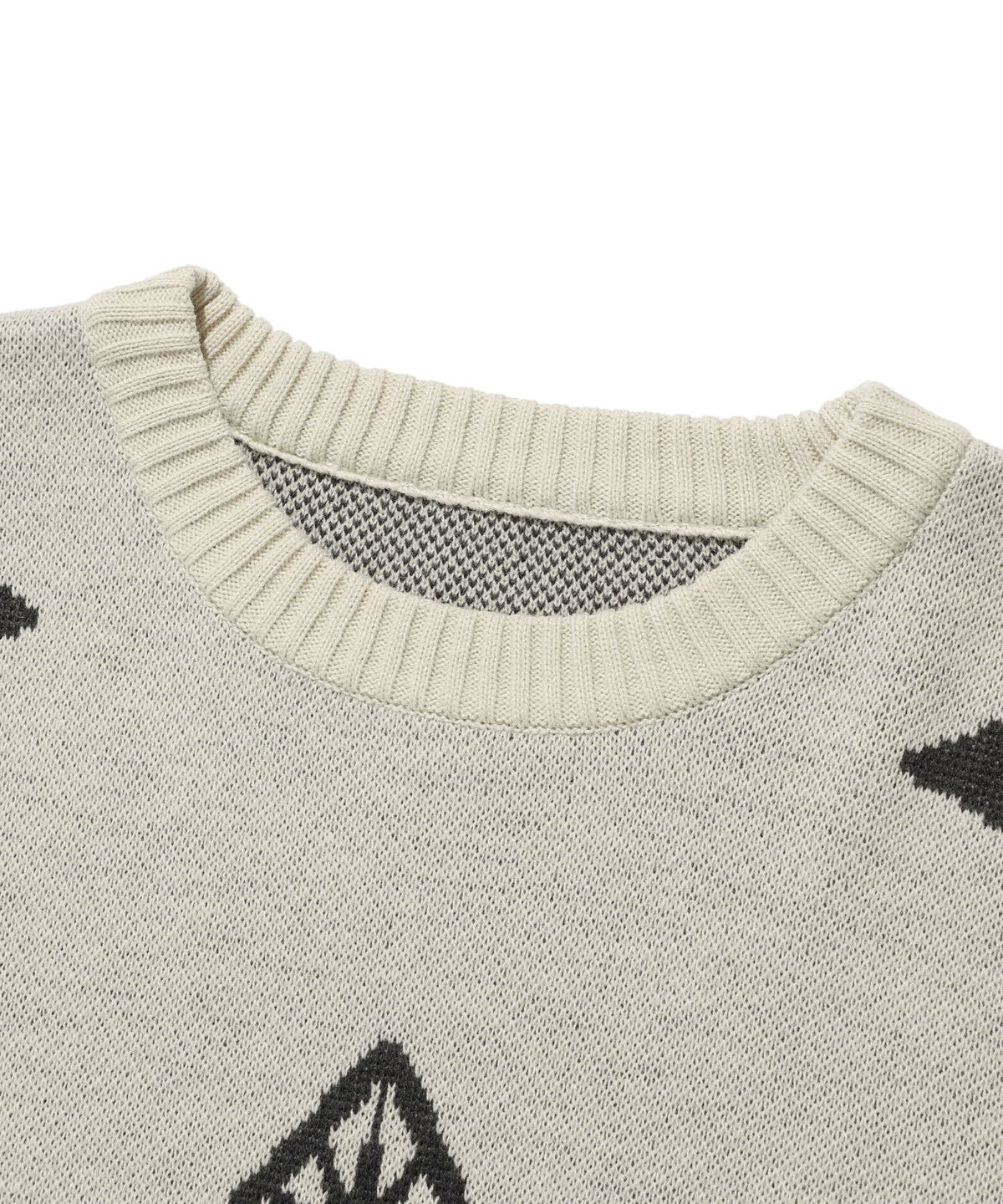 이스트쿤스트(ISTKUNST) SPORTY SUNRISE LOGO KNIT_BEIGE(IK2DFMK600A)
