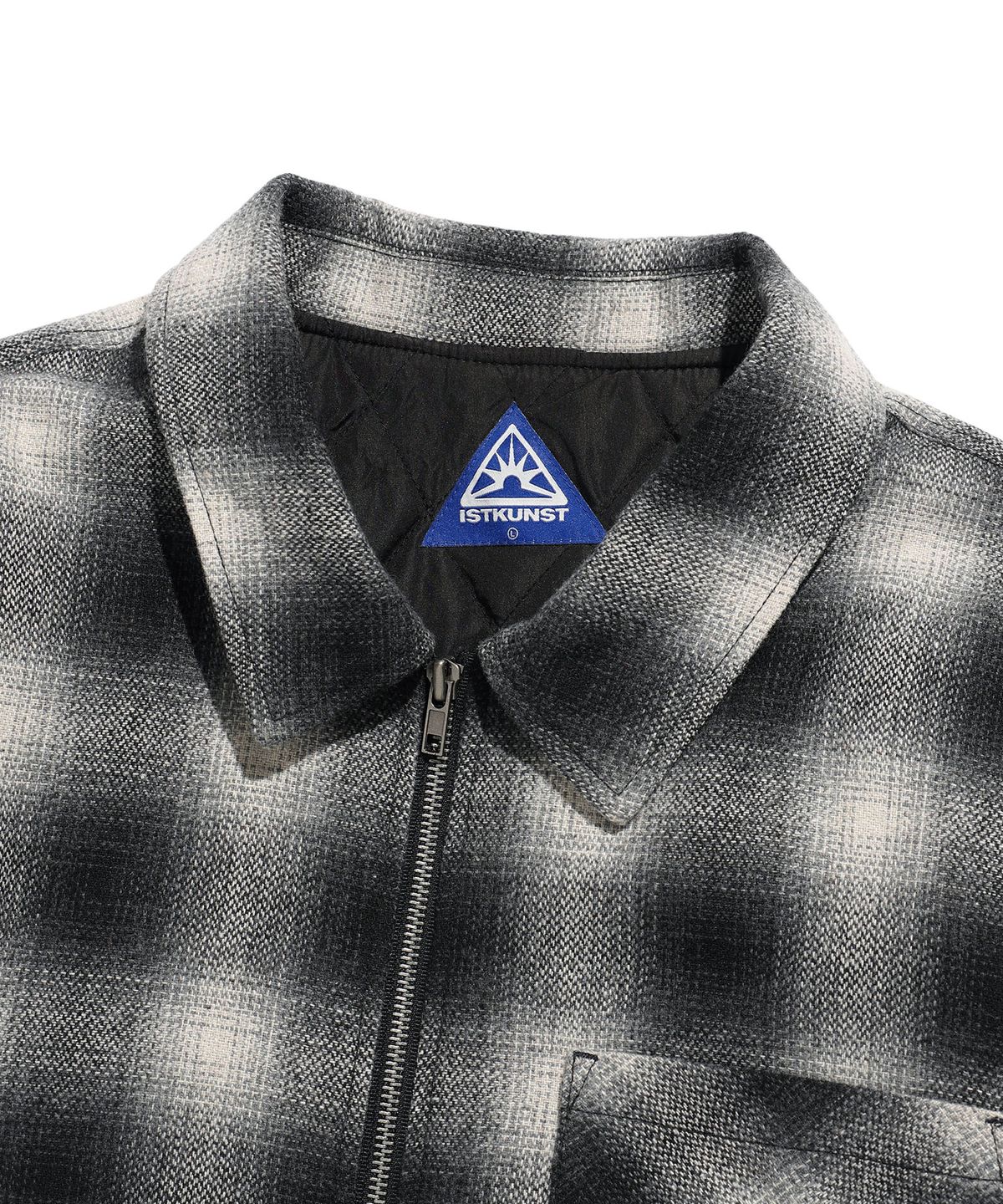 이스트쿤스트(ISTKUNST) PLAID FLANNEL ZIP JACKET_BLACK(IK2DFMB908A)