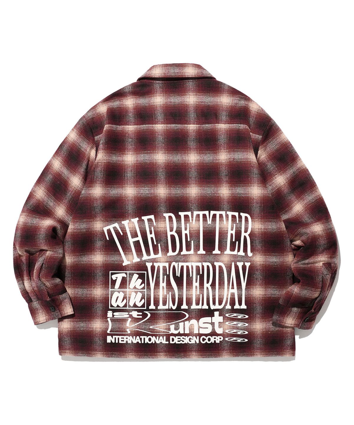 이스트쿤스트(ISTKUNST) PLAID FLANNEL ZIP JACKET_RED(IK2DFMB908A)