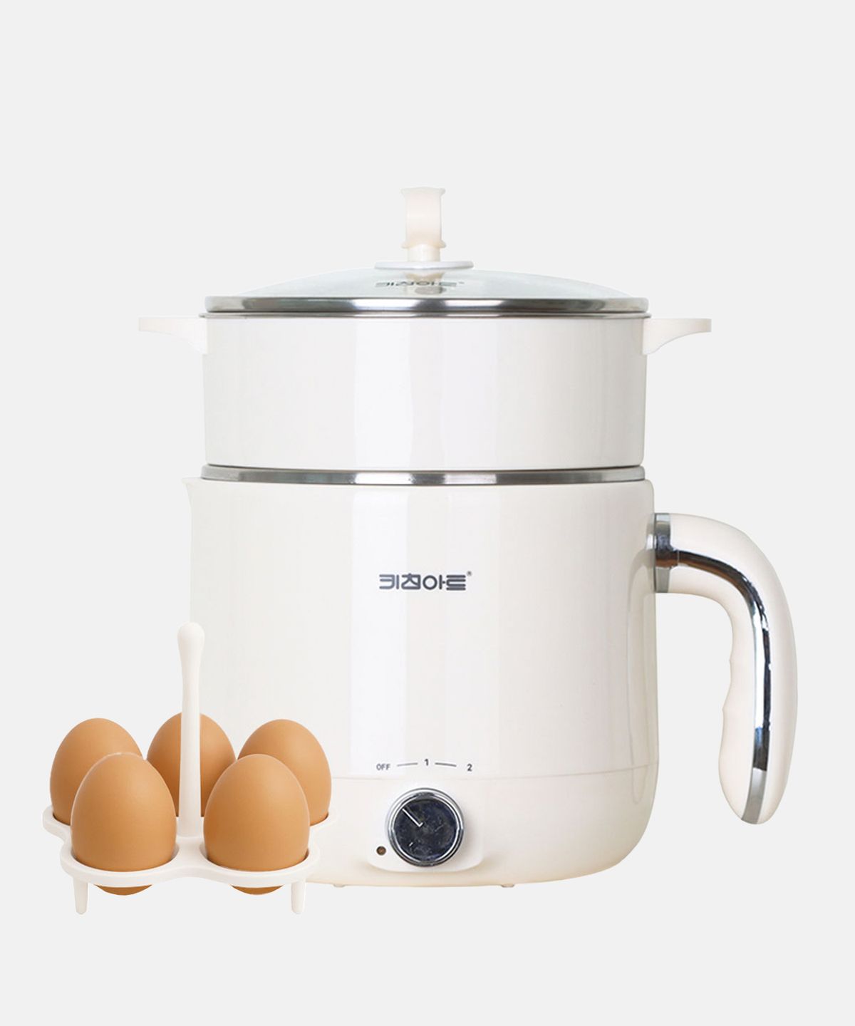 인사이디(INSIDY) 키친아트 2IN1 멀티 쿠커 휴대용 전기찜기 라면포트 1.8L KP-REX1800