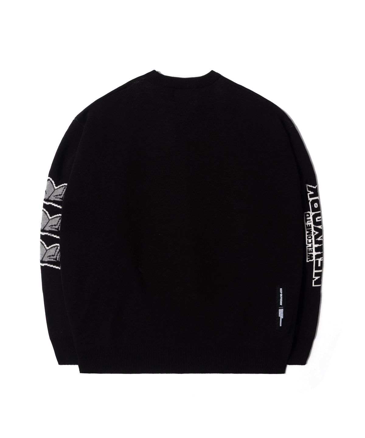 큐티에잇 가먼츠(QT8 GARMENTS) GB Cat of Liberty Jacquard Sweater (Black)