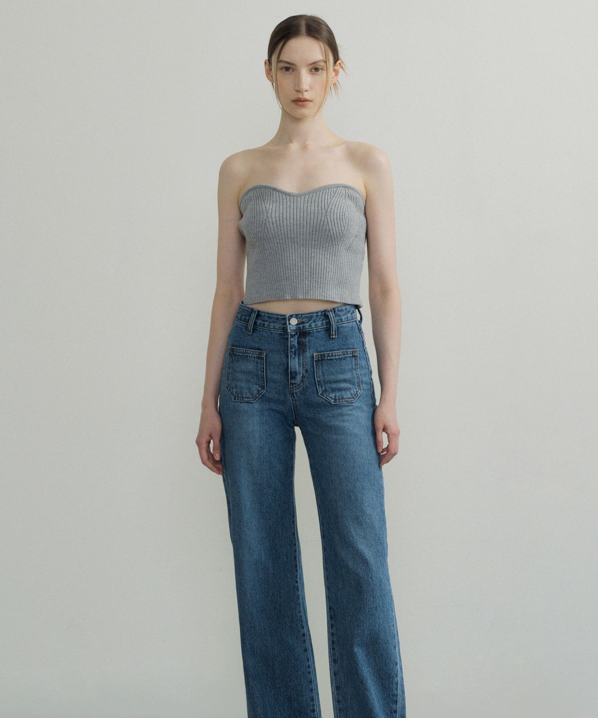 오떼뜨(OCTETTE) BUSTIER KNIT_3COLOR