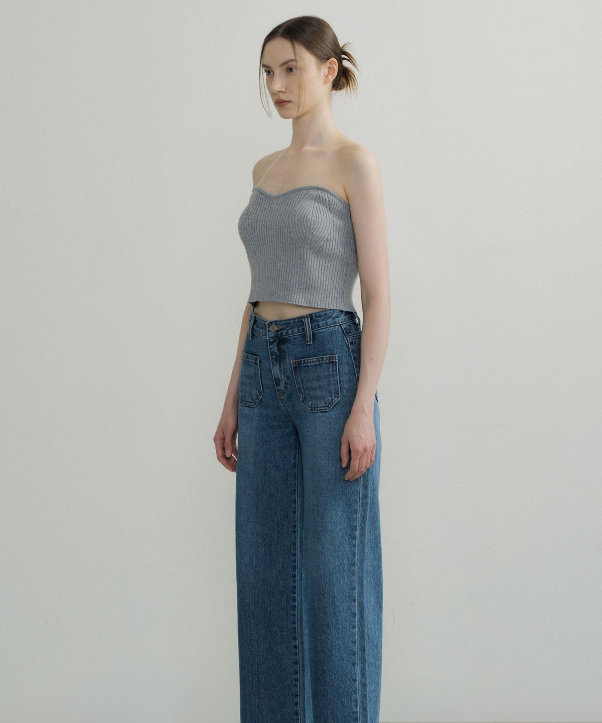 오떼뜨(OCTETTE) BUSTIER KNIT_3COLOR