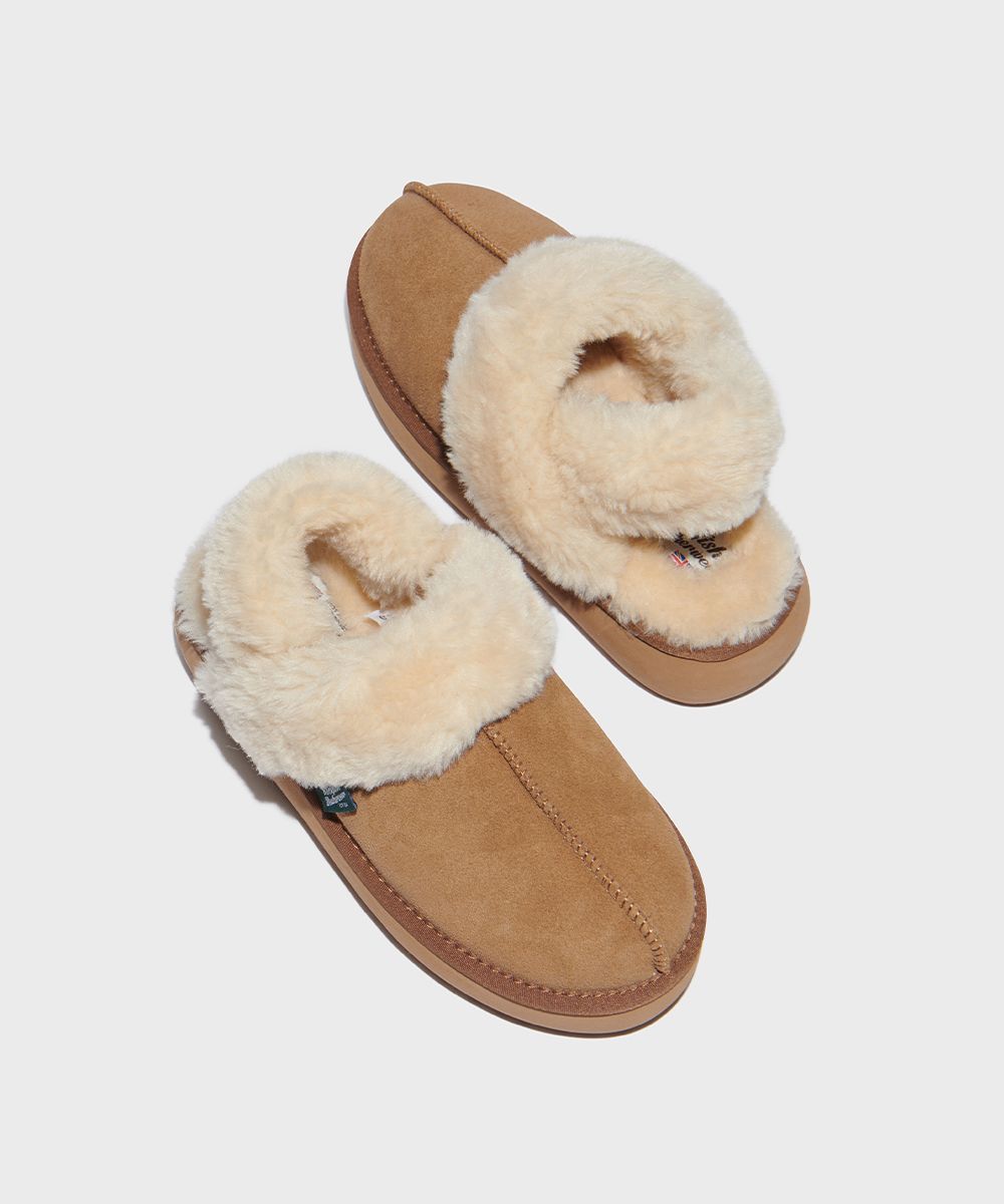 早期完売[Rockfish Weatherwear] CLOUDY FLATFORM FUR SLINGBACK Rockfish Weatherwear】Cloudy Flatform Fur Slingback - 5