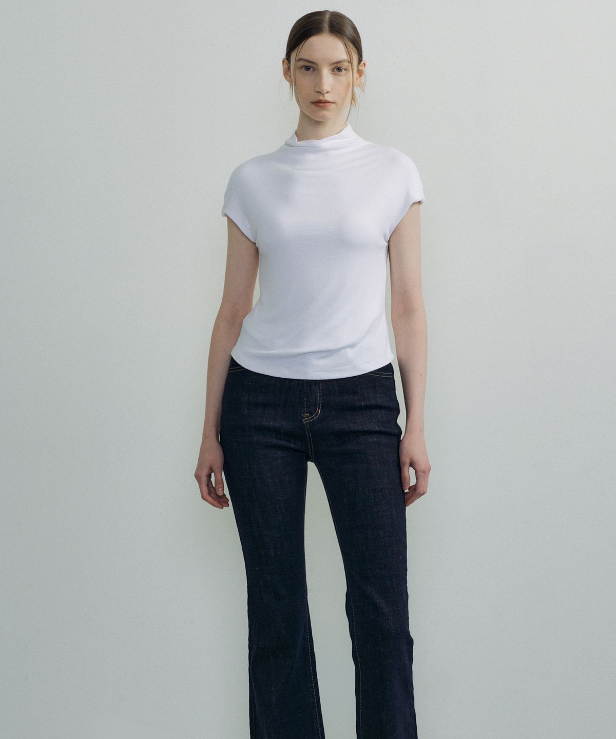 오떼뜨(OCTETTE) JERSEY COWL SLEEVELESS T_3COLOR