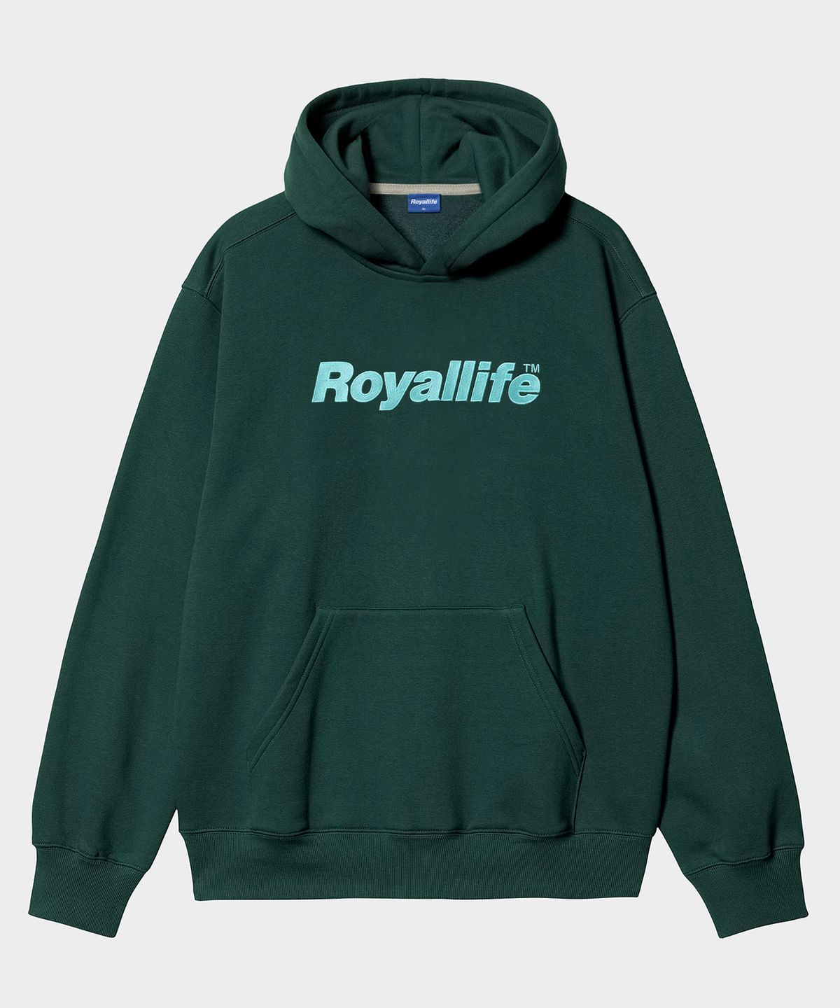 로얄라이프(ROYALLIFE) RLPH3001 OG 자수 로고 기모 후드티 - 그린