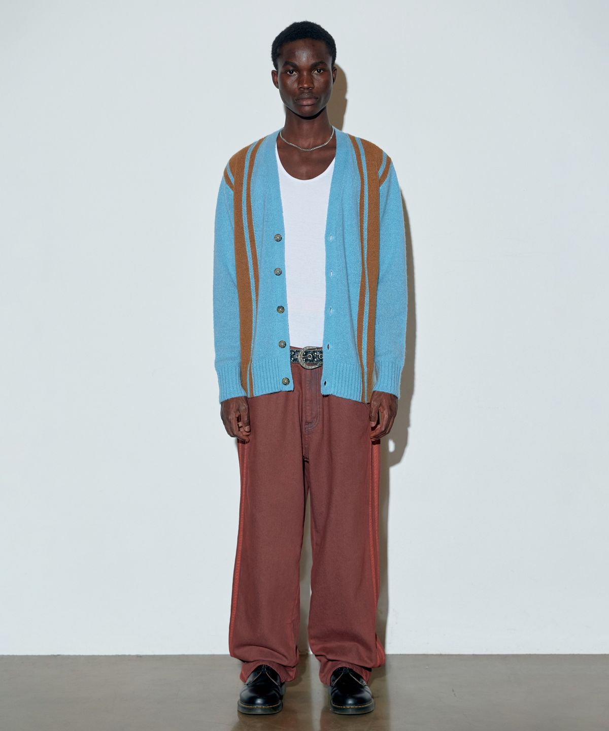 스컬프터(SCULPTOR) Straight Line Denim Pants Brick