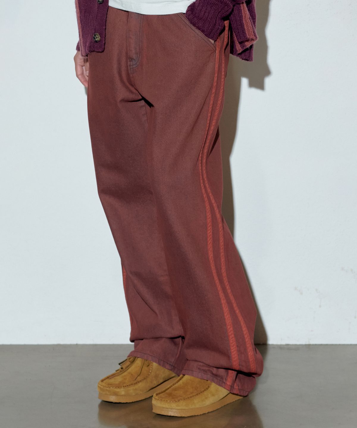 스컬프터(SCULPTOR) Straight Line Denim Pants Brick