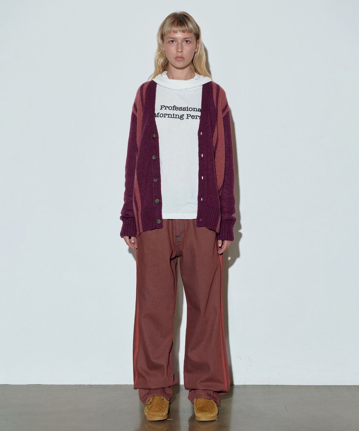 스컬프터(SCULPTOR) Straight Line Denim Pants Brick
