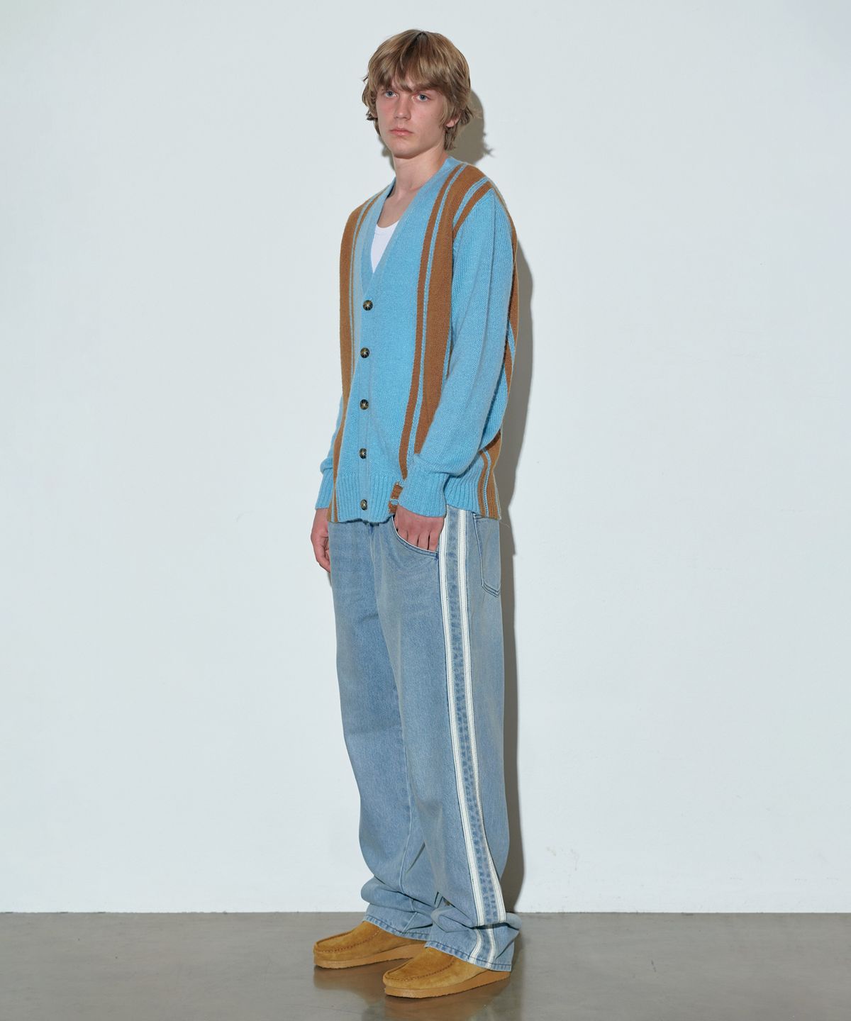 스컬프터(SCULPTOR) Straight Line Denim Pants Light Denim