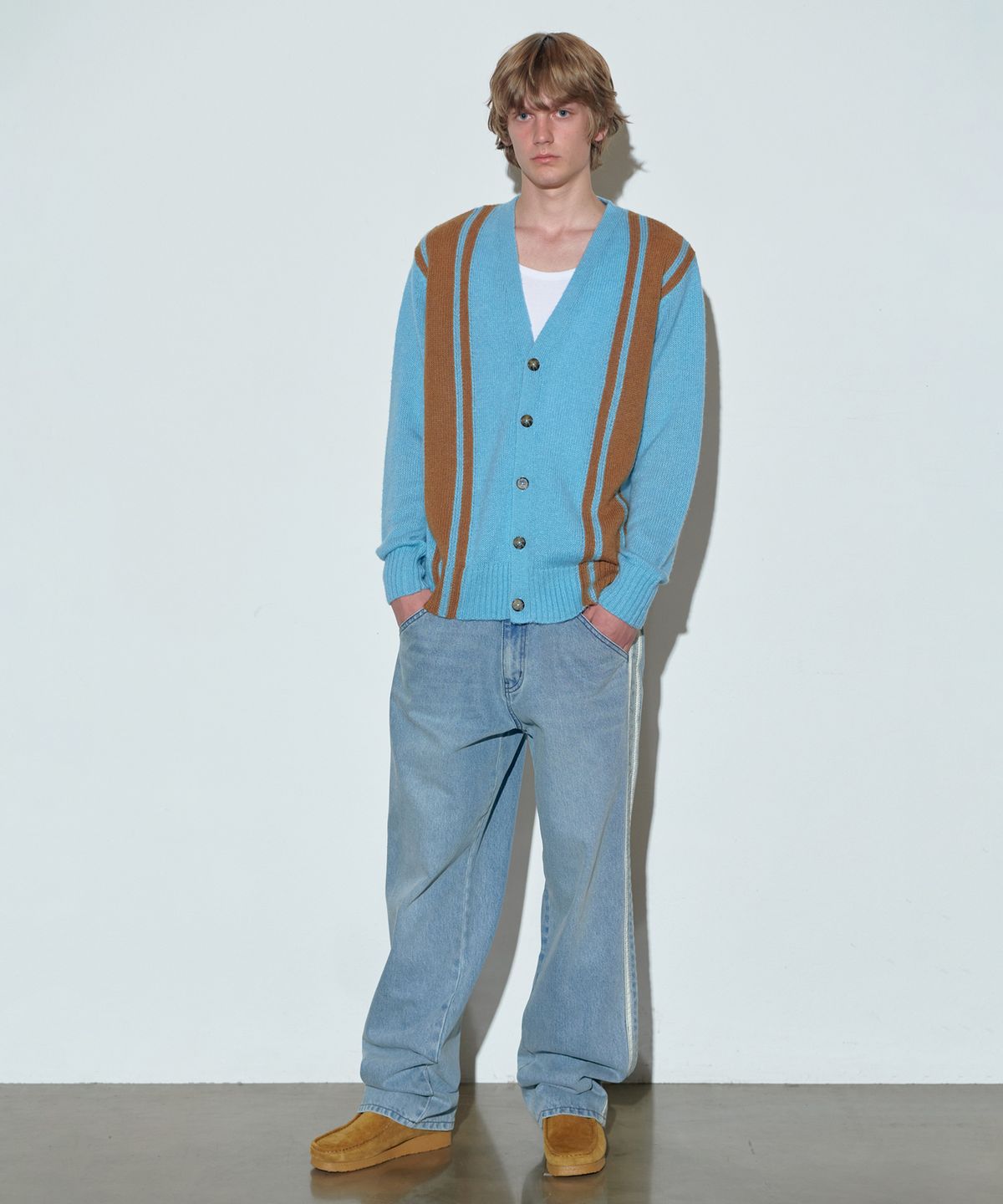 스컬프터(SCULPTOR) Straight Line Denim Pants Light Denim