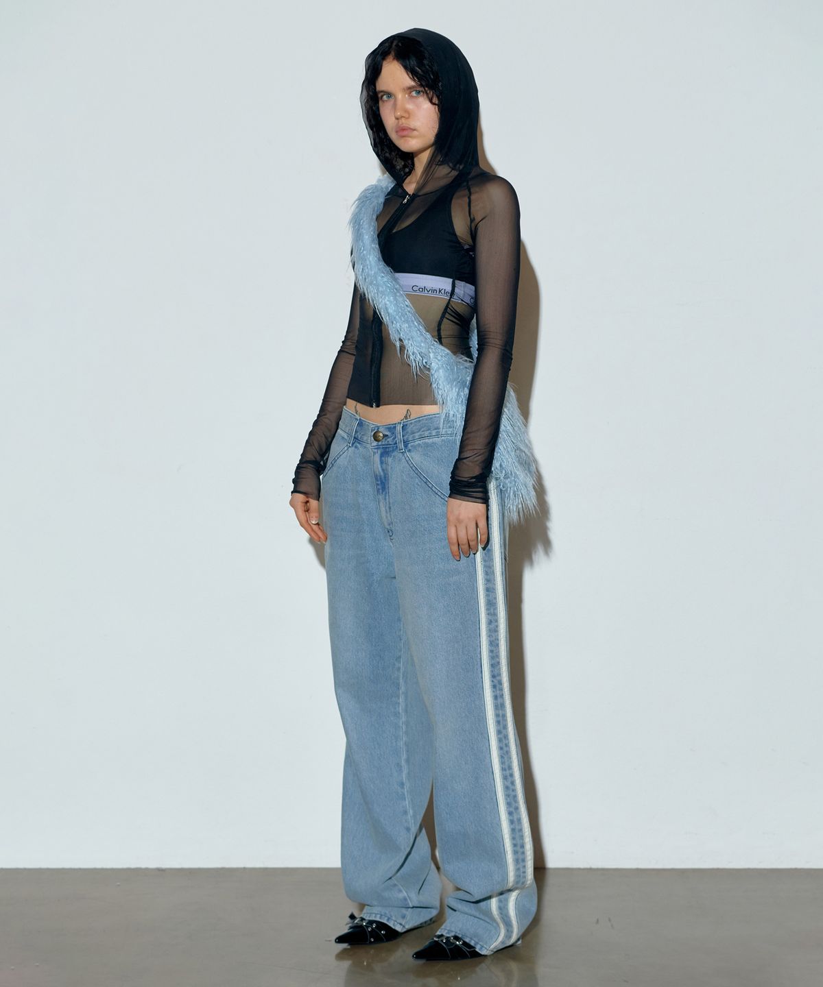 스컬프터(SCULPTOR) Straight Line Denim Pants Light Denim