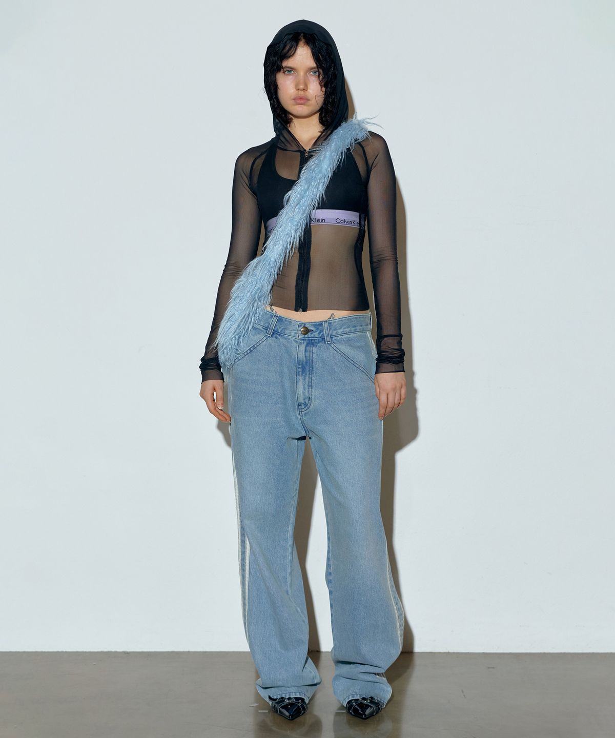 스컬프터(SCULPTOR) Straight Line Denim Pants Light Denim