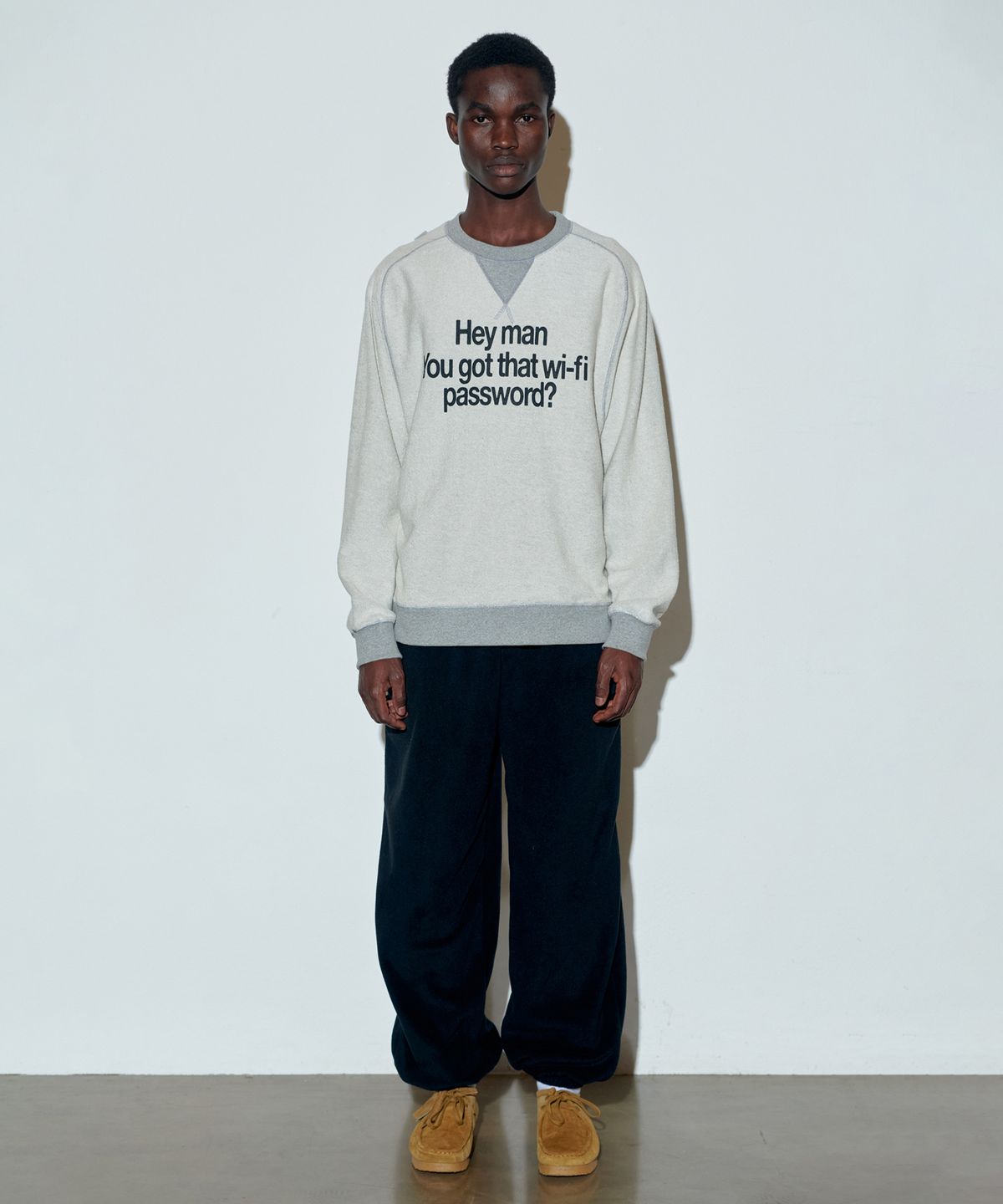 스컬프터(SCULPTOR) Wi-Fi Begger Sweatshirt Melange Reverse