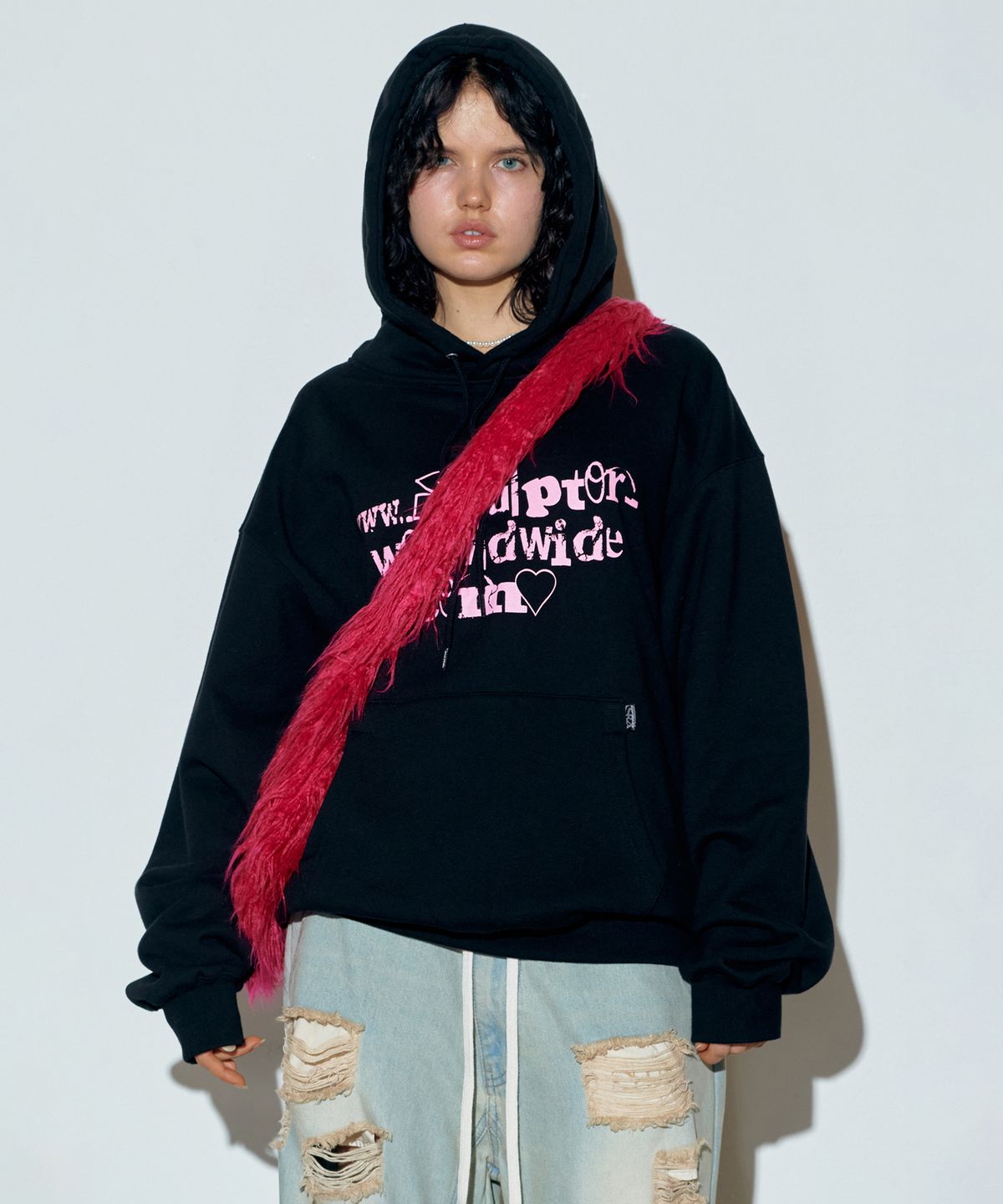 스컬프터(SCULPTOR) Collage Logo Hoodie Black