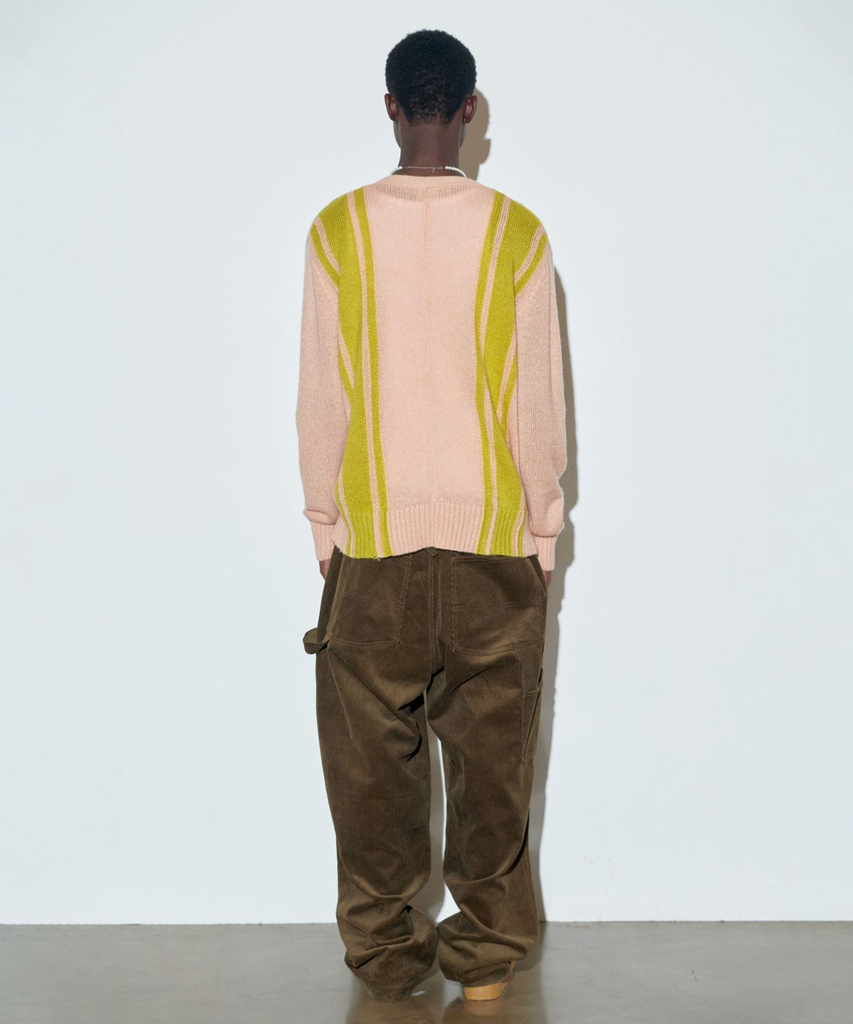 스컬프터(SCULPTOR) Mohair Stripe Cardigan Indie Pink