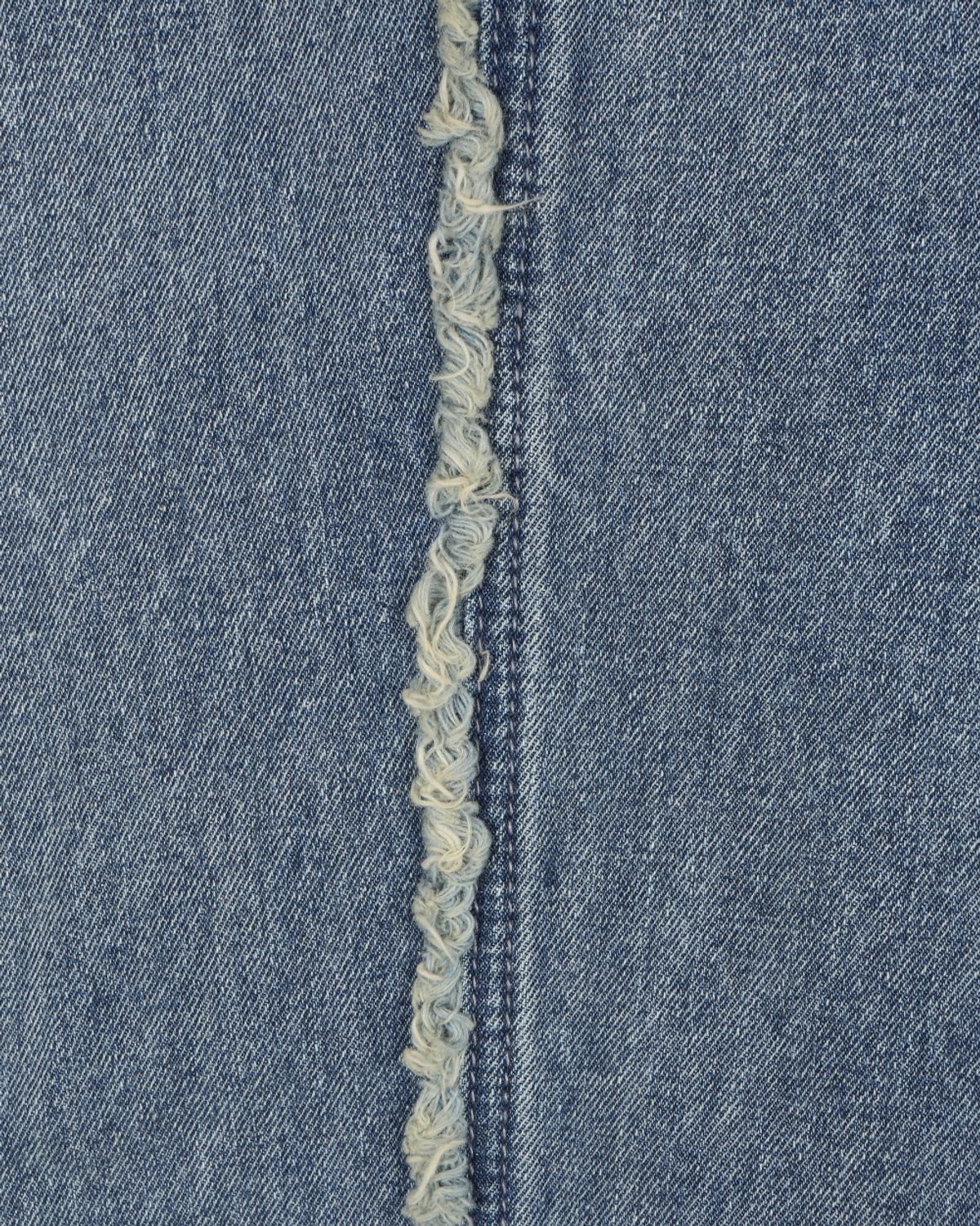 비슬로우(BESLOW) CUT OFF CURVED SEAM JEANS BLUE