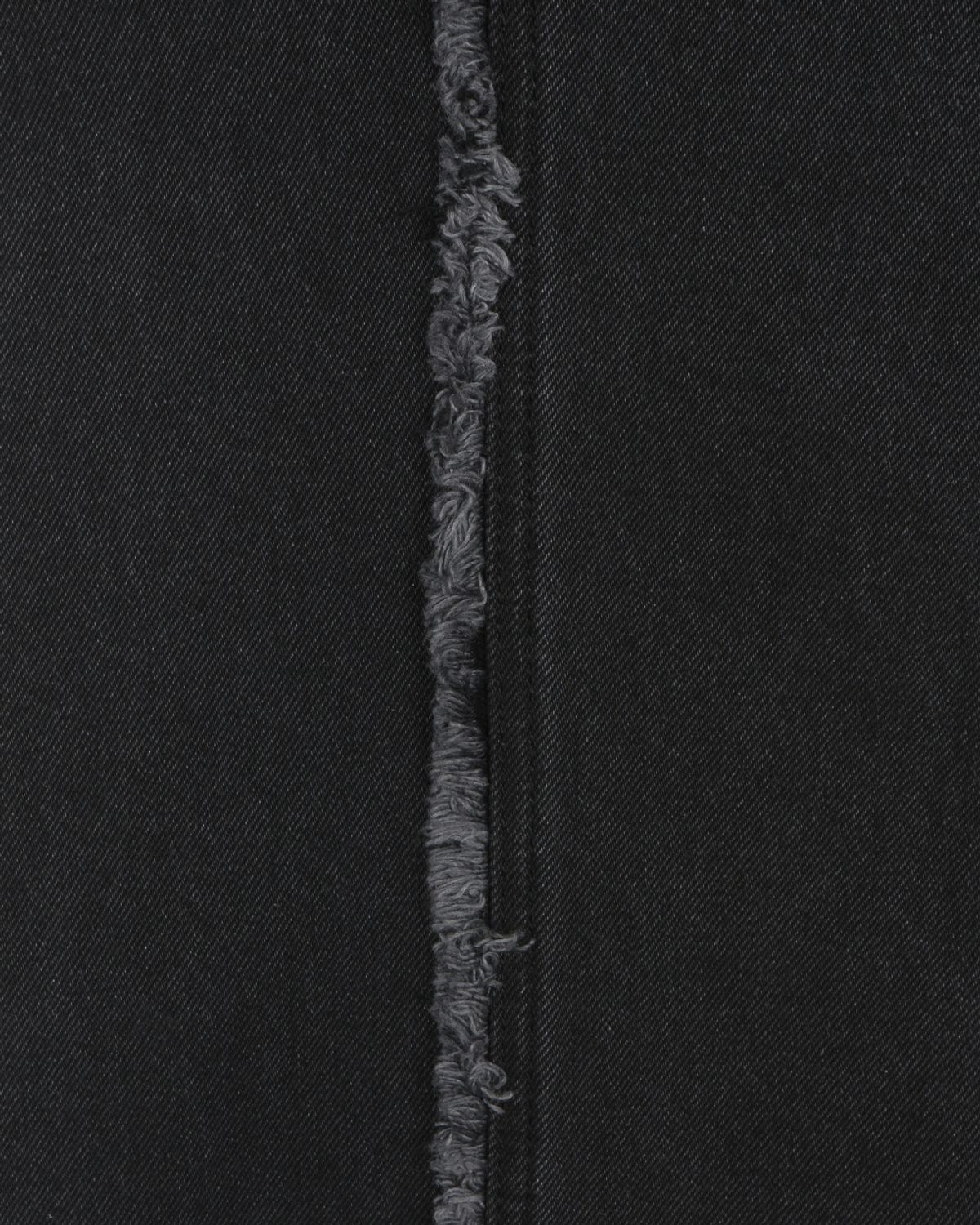 비슬로우(BESLOW) CUT OFF CURVED SEAM JEANS BLACK