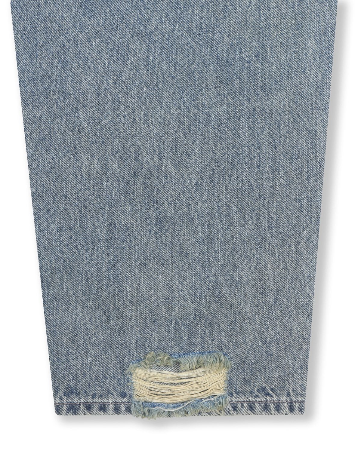 비슬로우(BESLOW) DISTRESSED DOUBLE KNEE JEANS VINTAGE BLUE