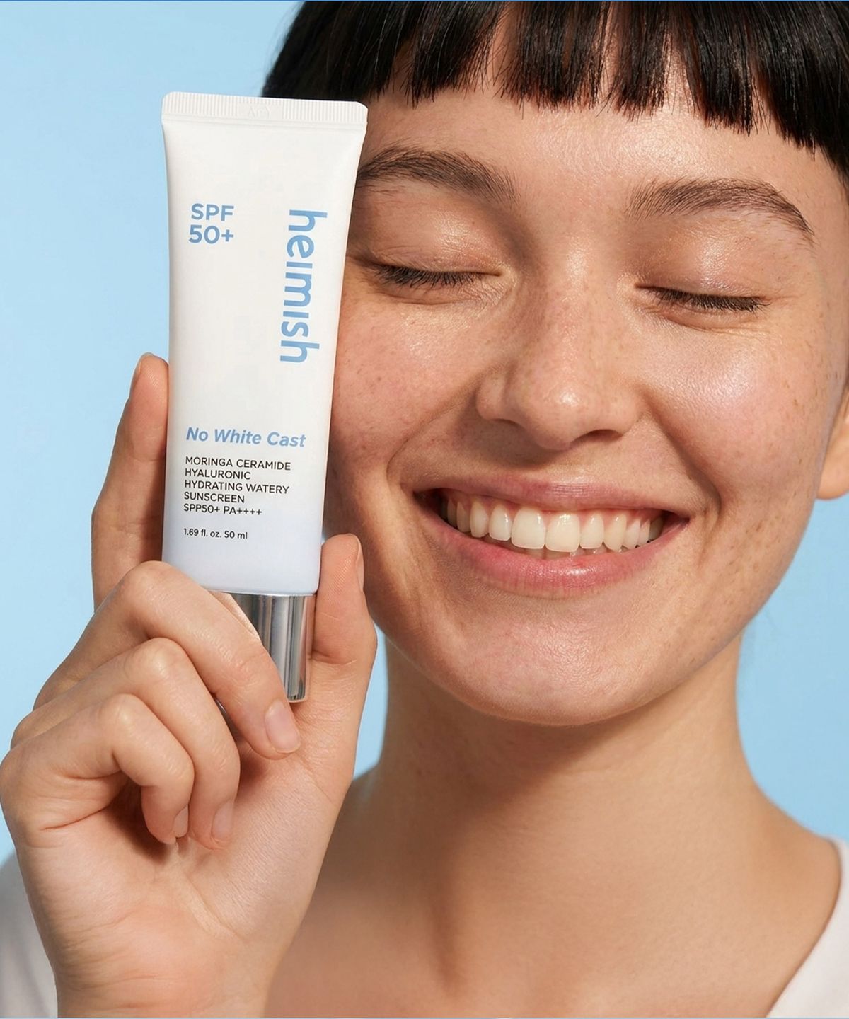 헤이미쉬(HEIMISH) 모링가 세라마이드 히알루론산 하이드레이팅 워터리 선스크린 SPF50+ PA++++ 50ml