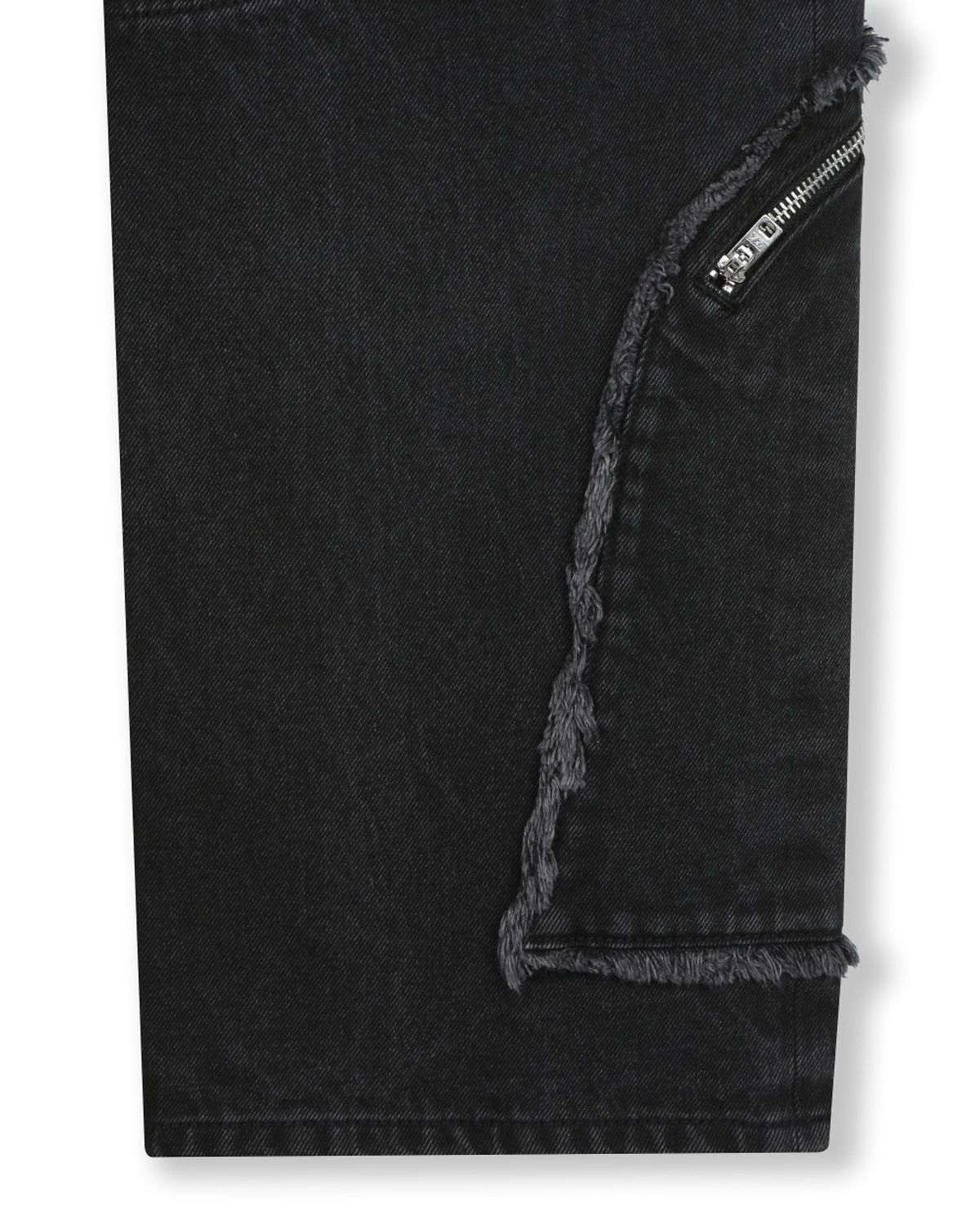 비슬로우(BESLOW) CUT OUT CURVED POCKET JEANS BLACK