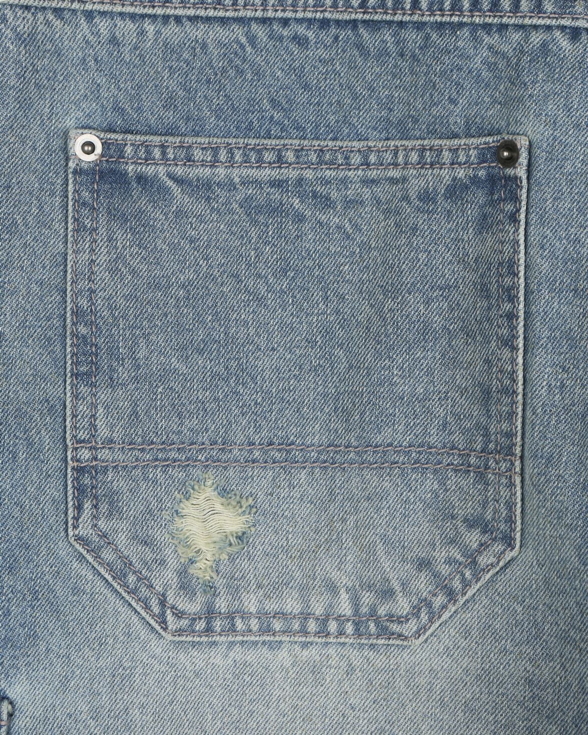 비슬로우(BESLOW) FADED DENIM CARGO PANTS VINTAGE BLUE