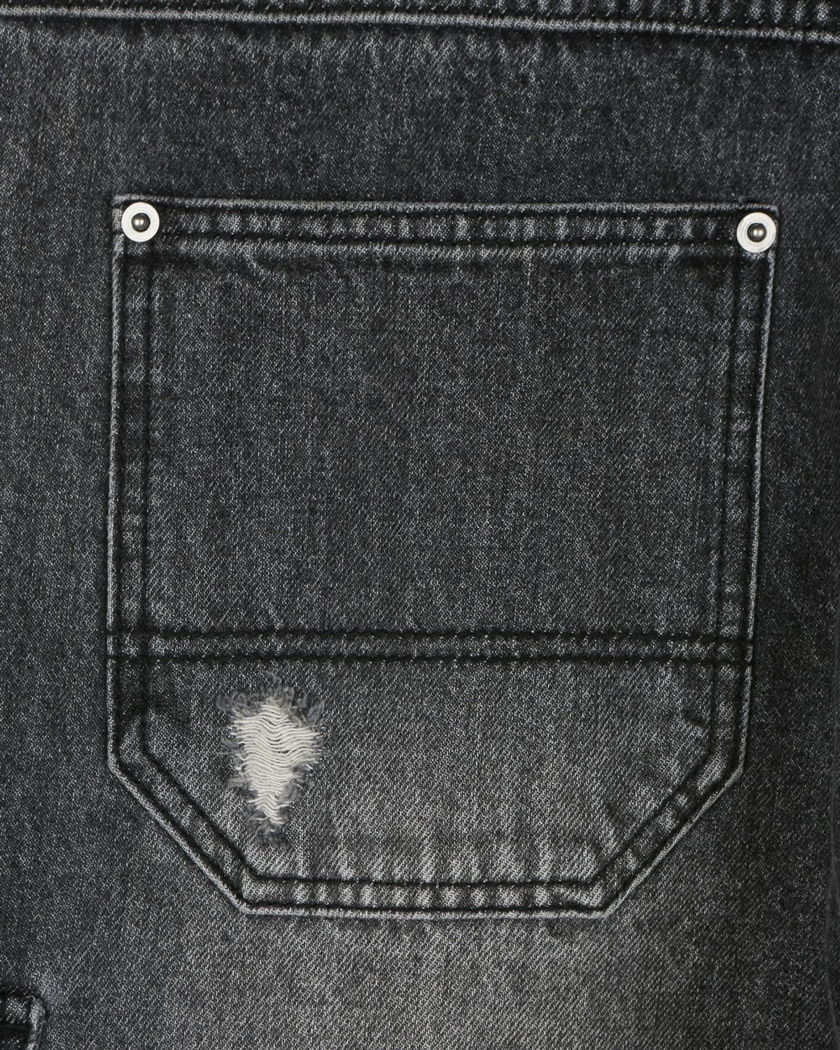 비슬로우(BESLOW) FADED DENIM CARGO PANTS BLACK