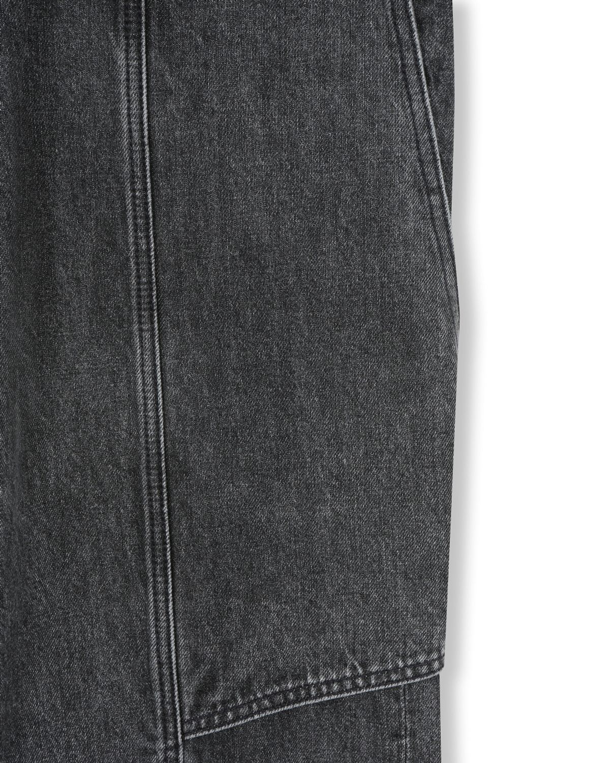 비슬로우(BESLOW) BIG FRONT PANELS JEANS FADE BLACK